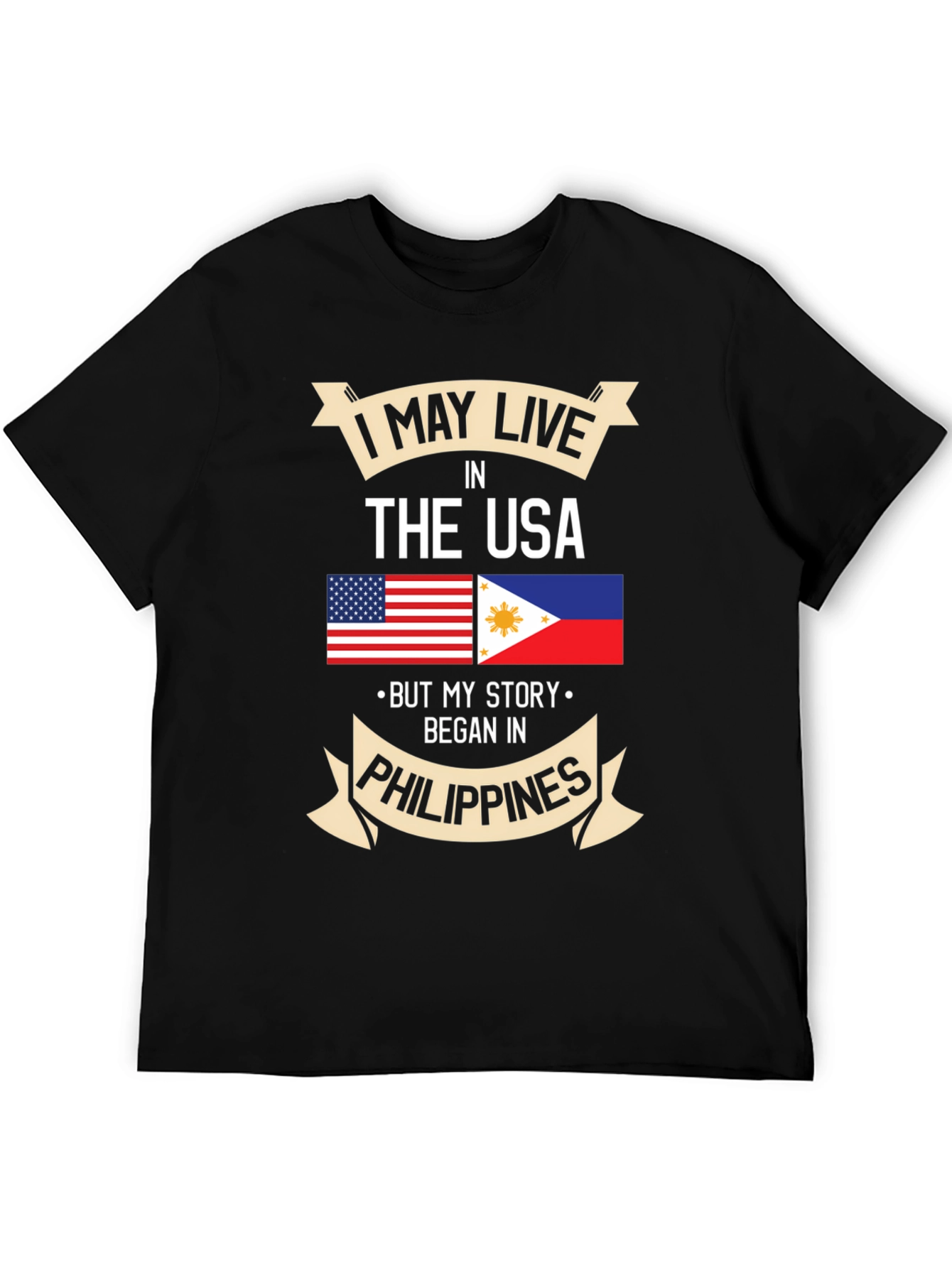 Filipino Pride T-Shirt USA Resident Philippines Roots