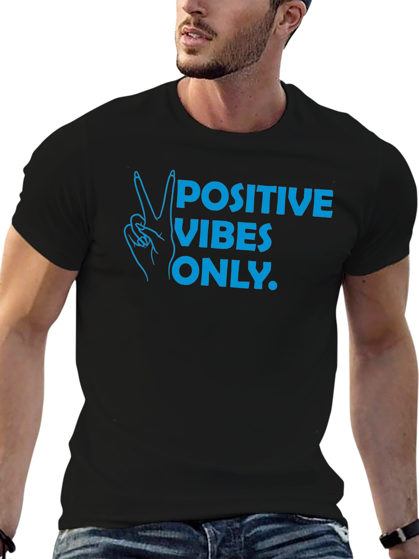 Positive Vibes Only T-Shirt - Black