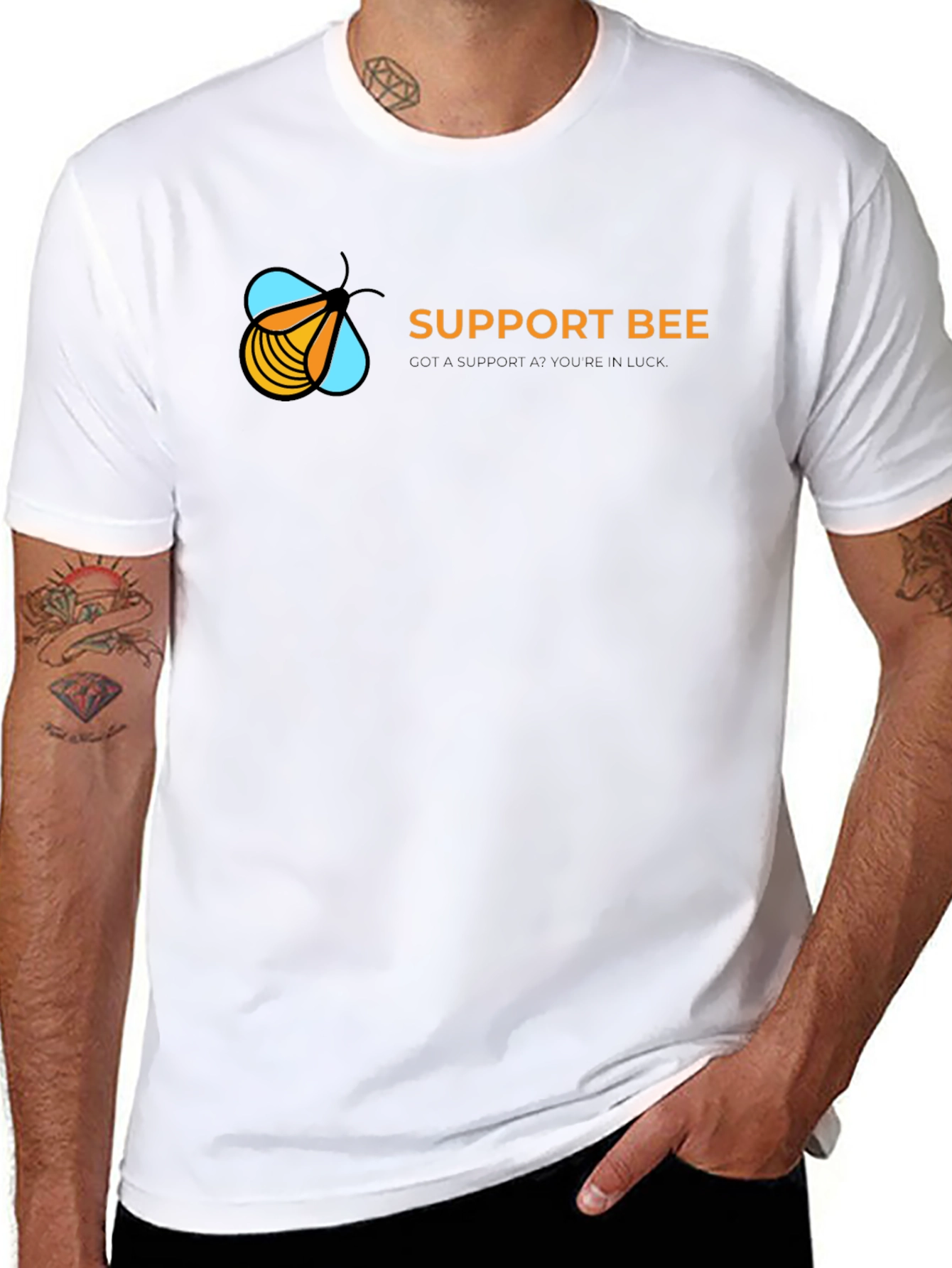 Support Bee Black T-Shirt