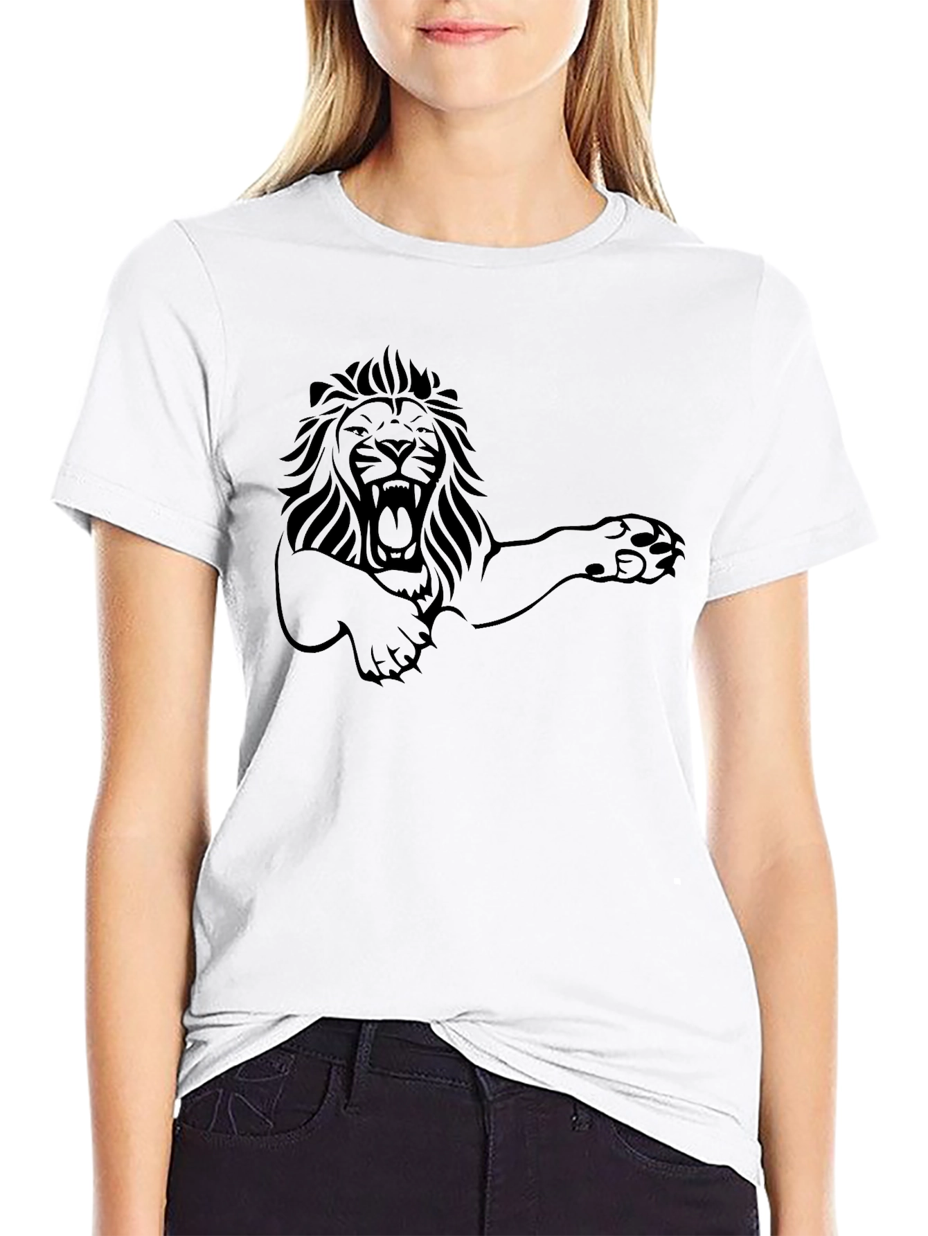 Lion Graphic Tee - Mens Black T-Shirt