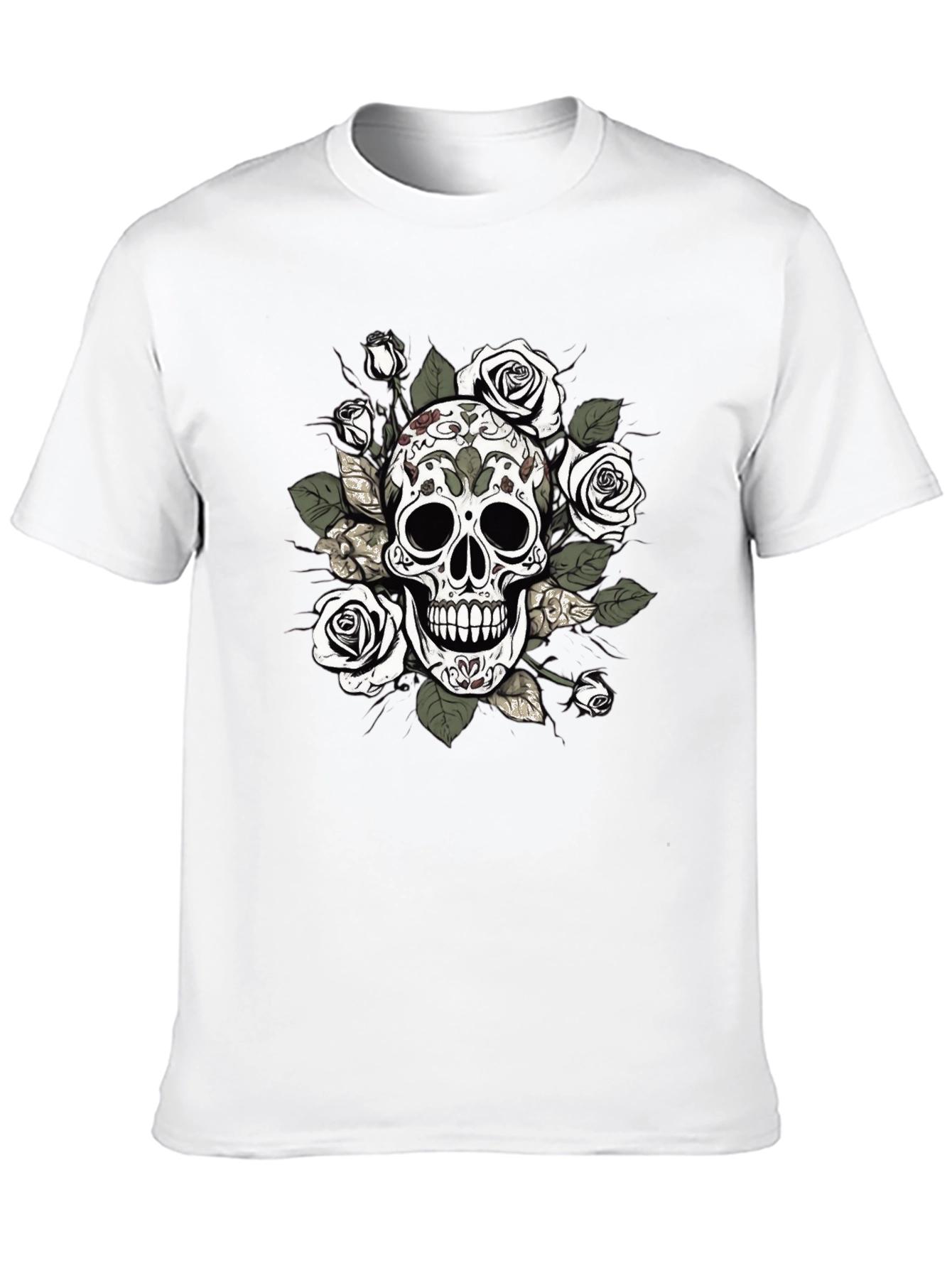 Skull and Roses Graphic Tee
