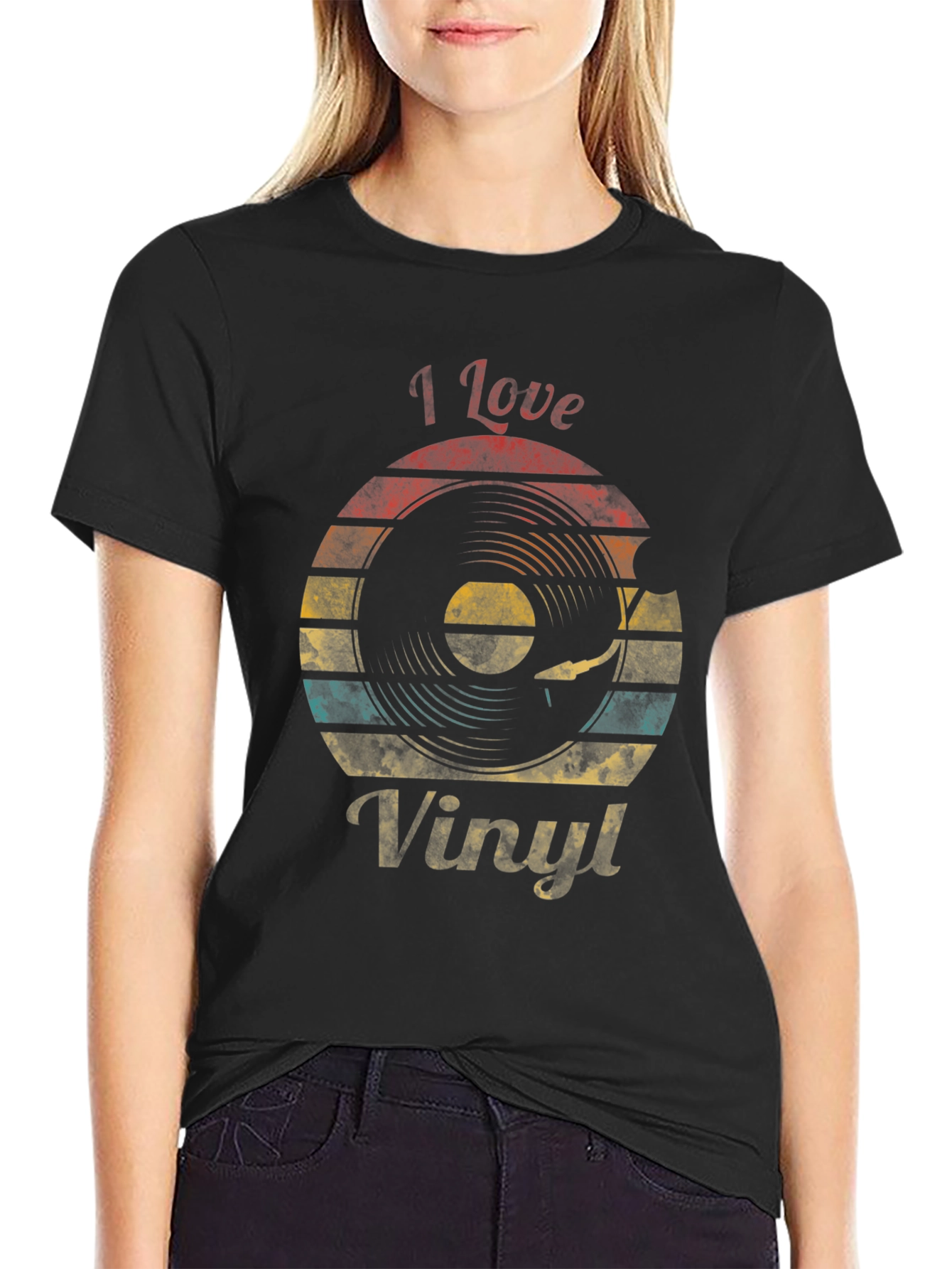 I Love Vinyl Retro Graphic T-Shirt