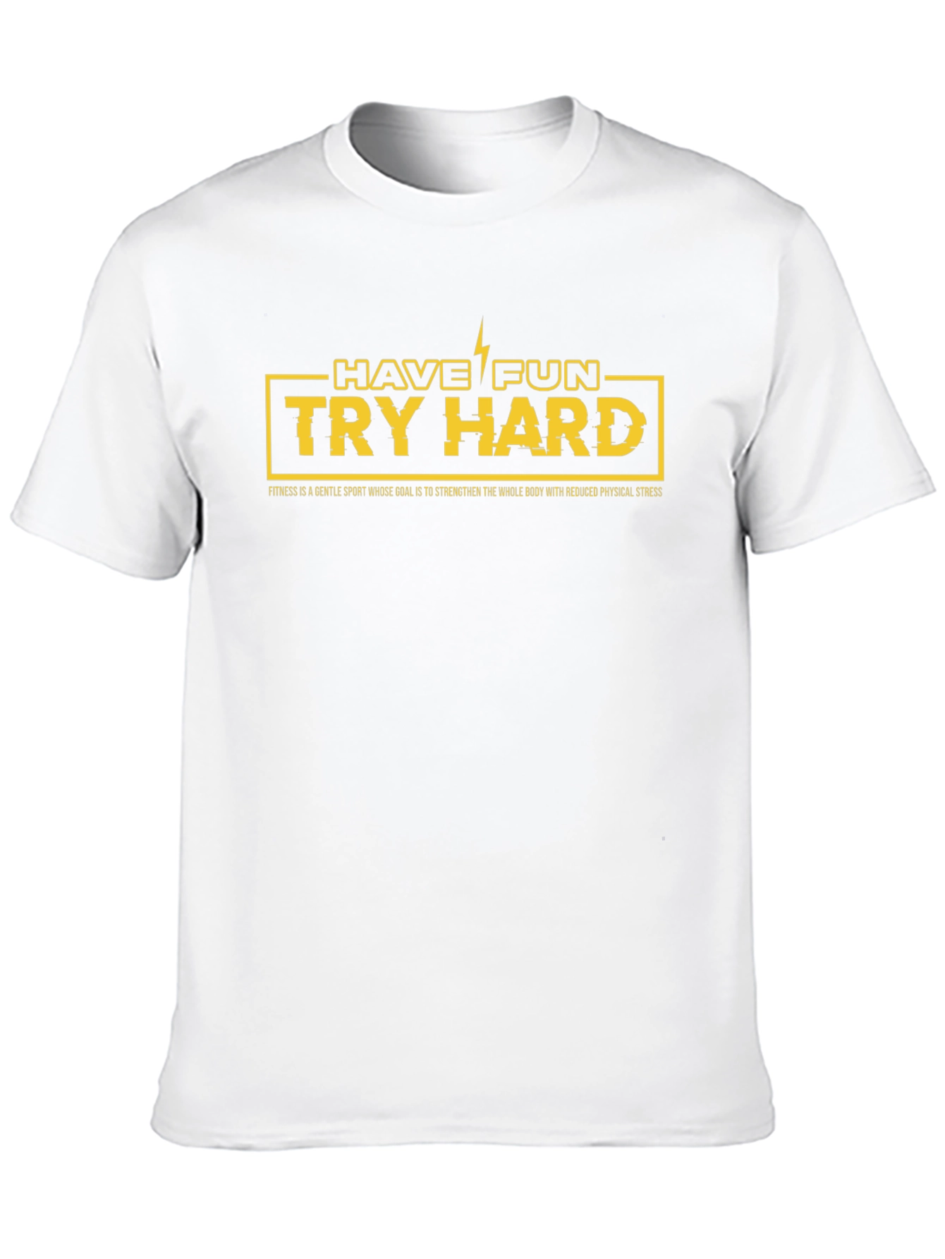 Have Fun Try Hard Graphic T-Shirt - Black