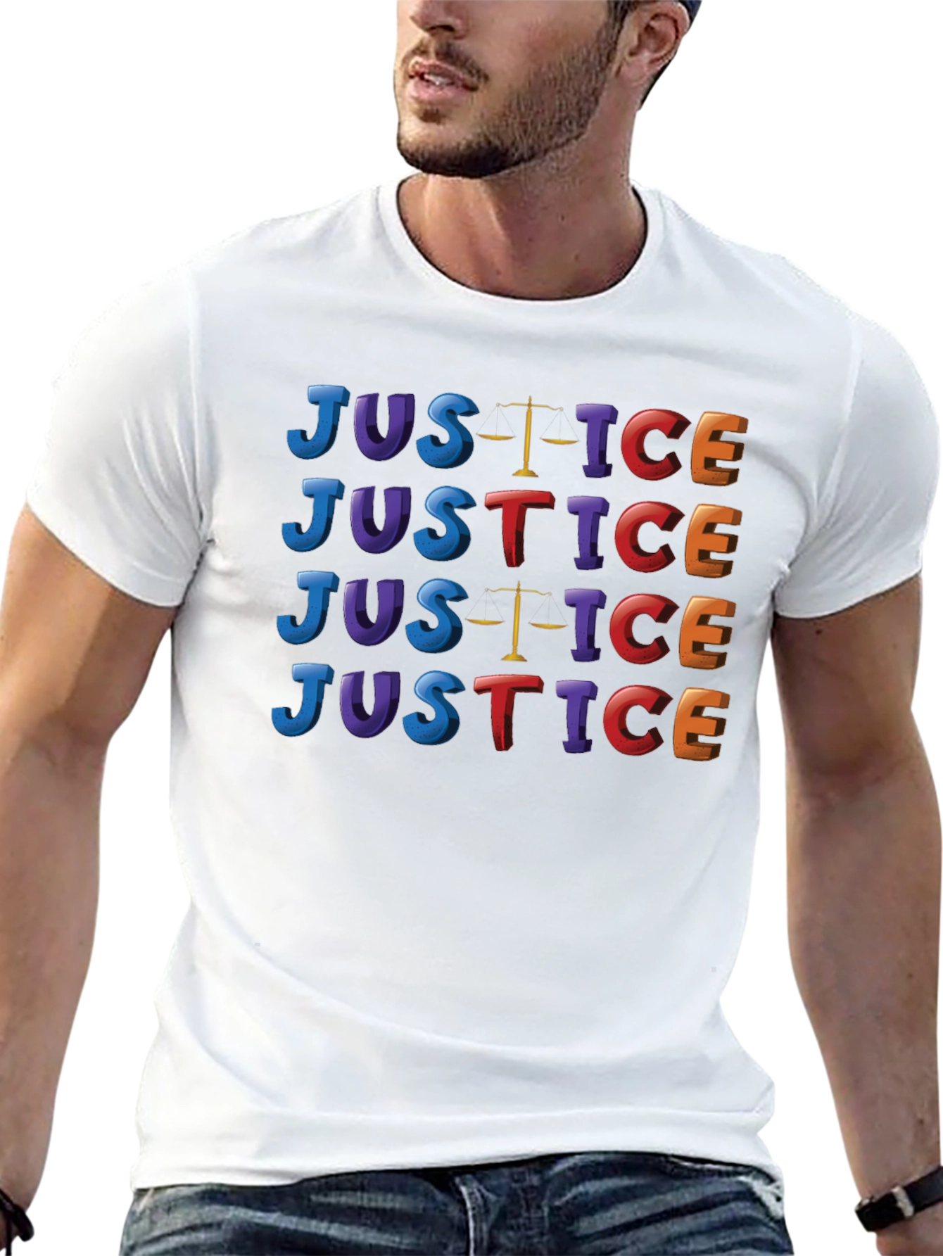 Justice Colorful Graphic T-Shirt