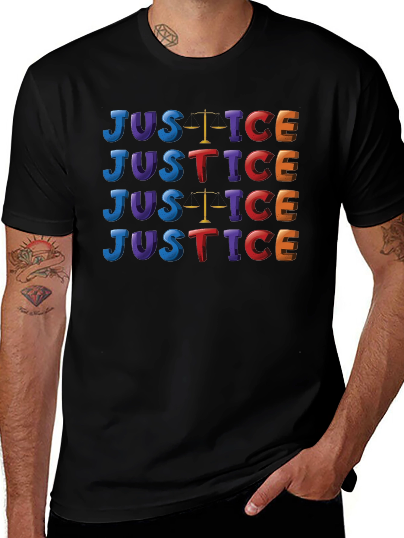 Justice Colorful Graphic T-Shirt