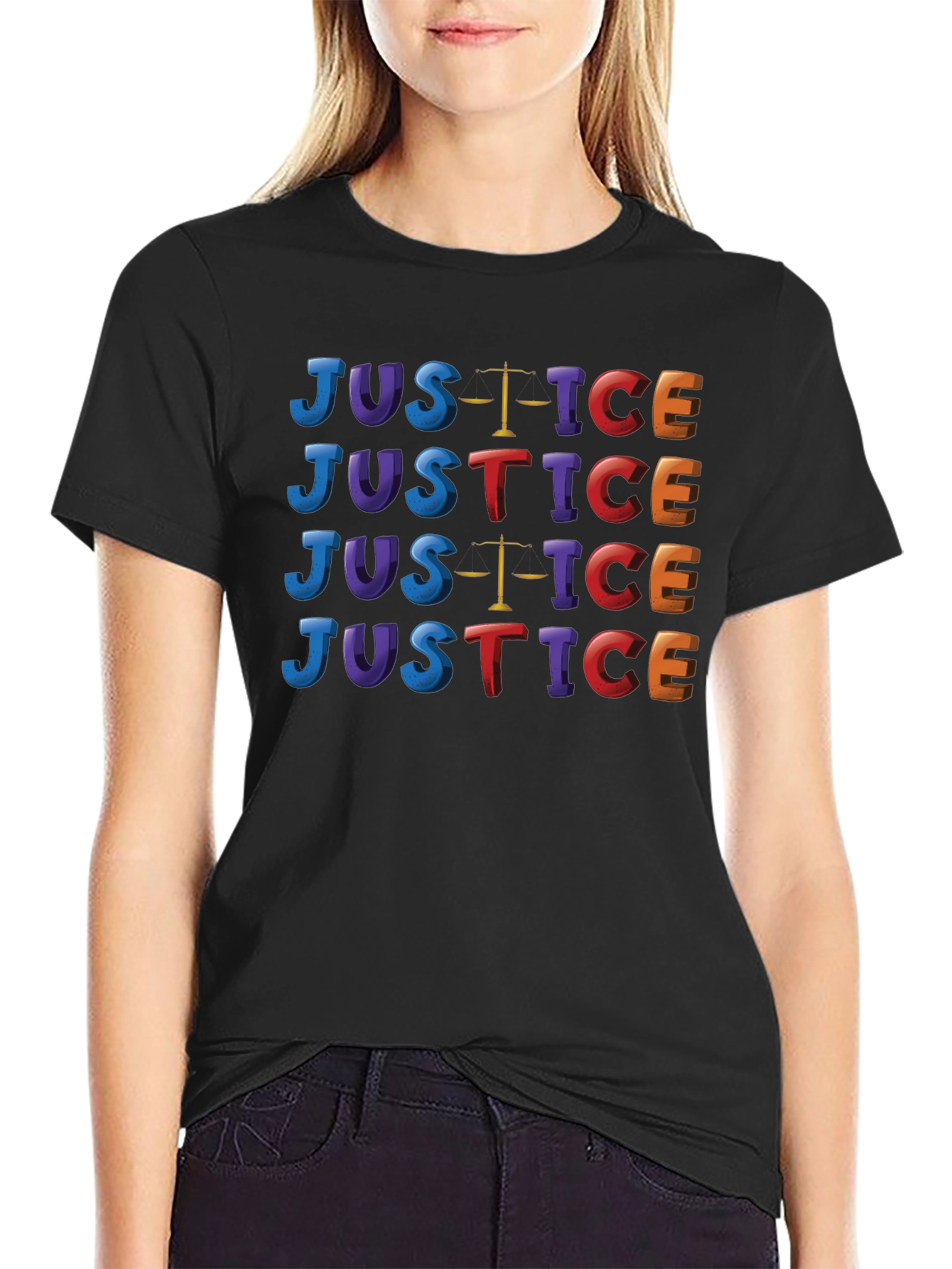 Justice Colorful Graphic T-Shirt