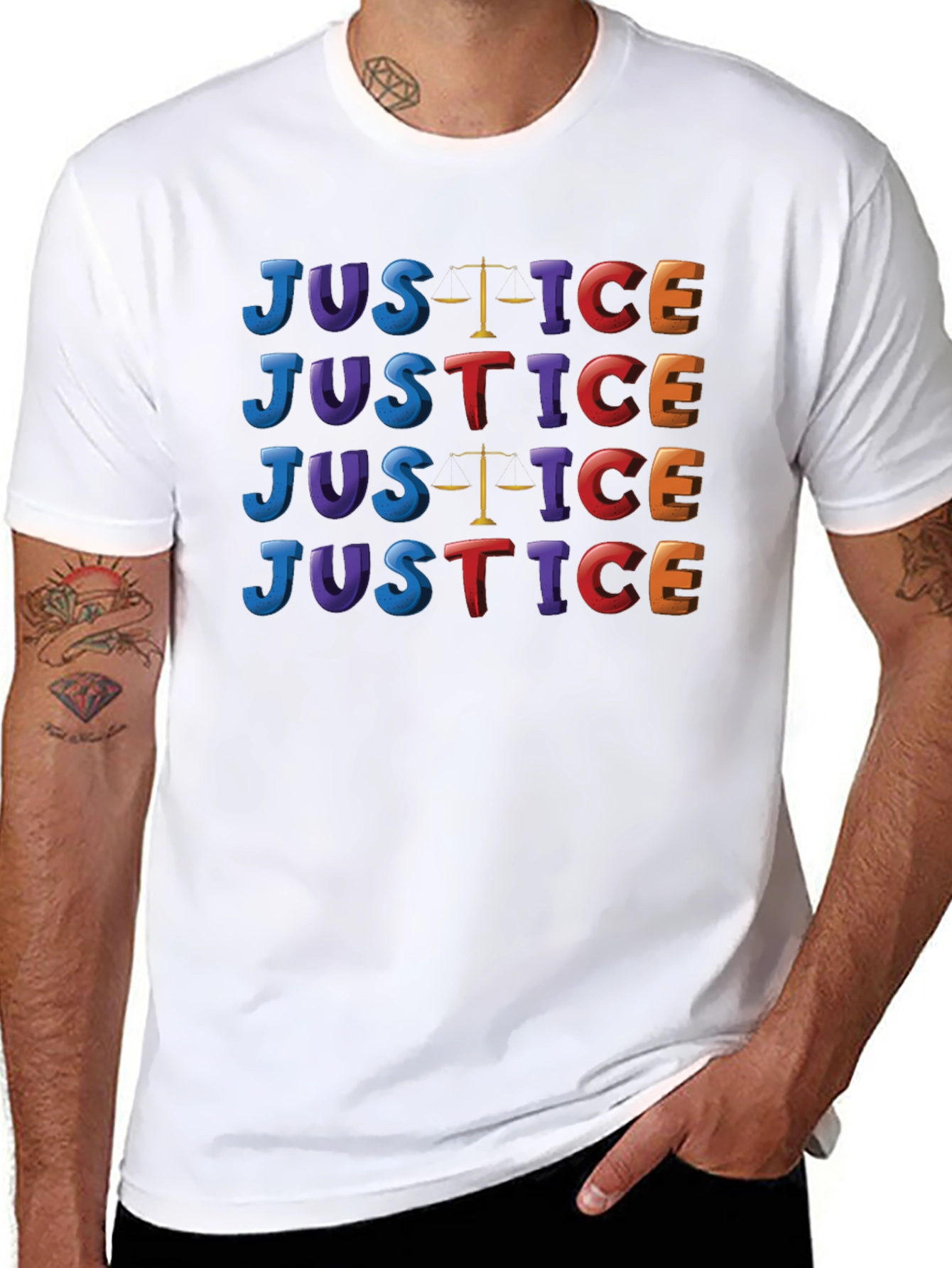 Justice Colorful Graphic T-Shirt