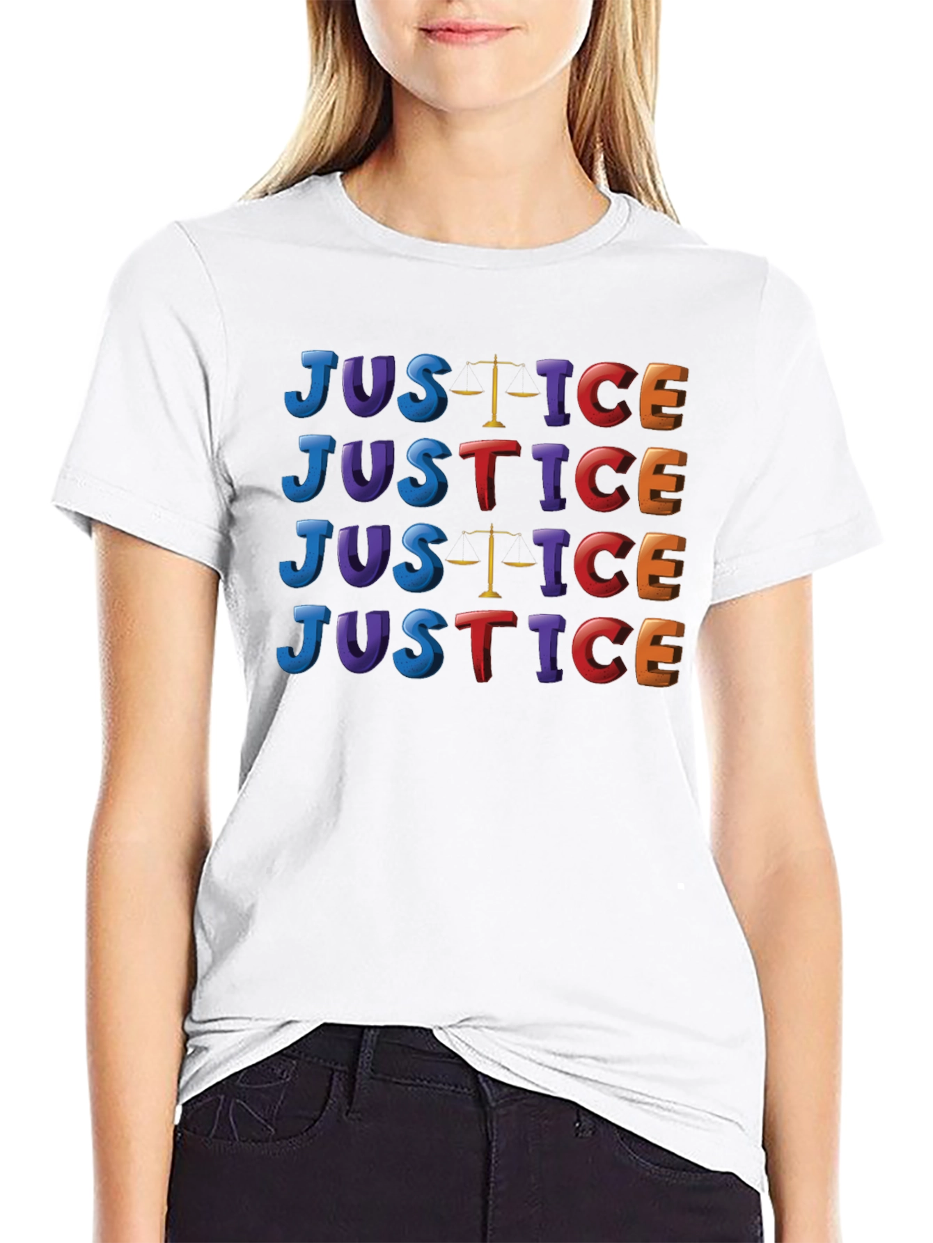 Justice Colorful Graphic T-Shirt