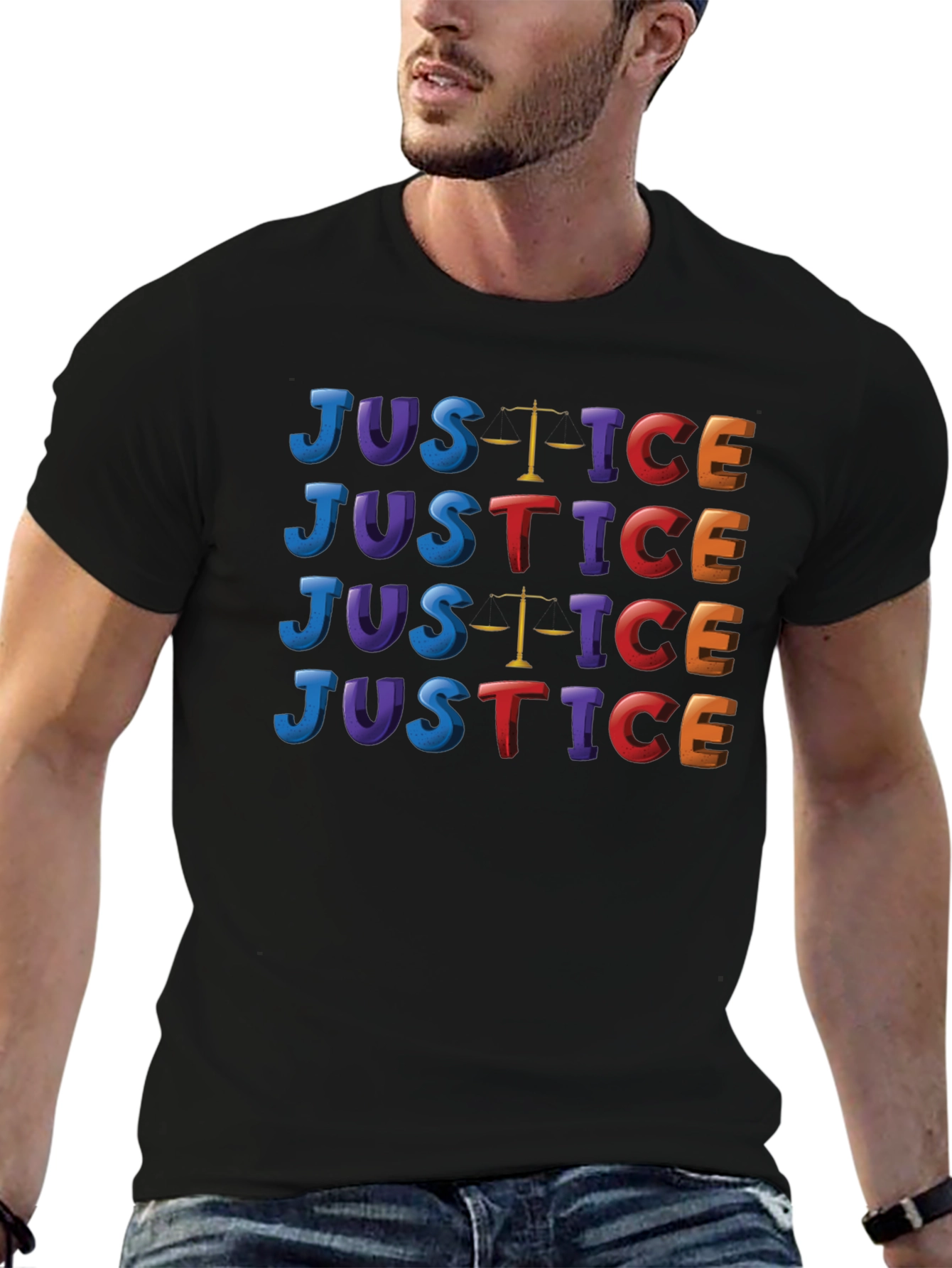 Justice Colorful Graphic T-Shirt