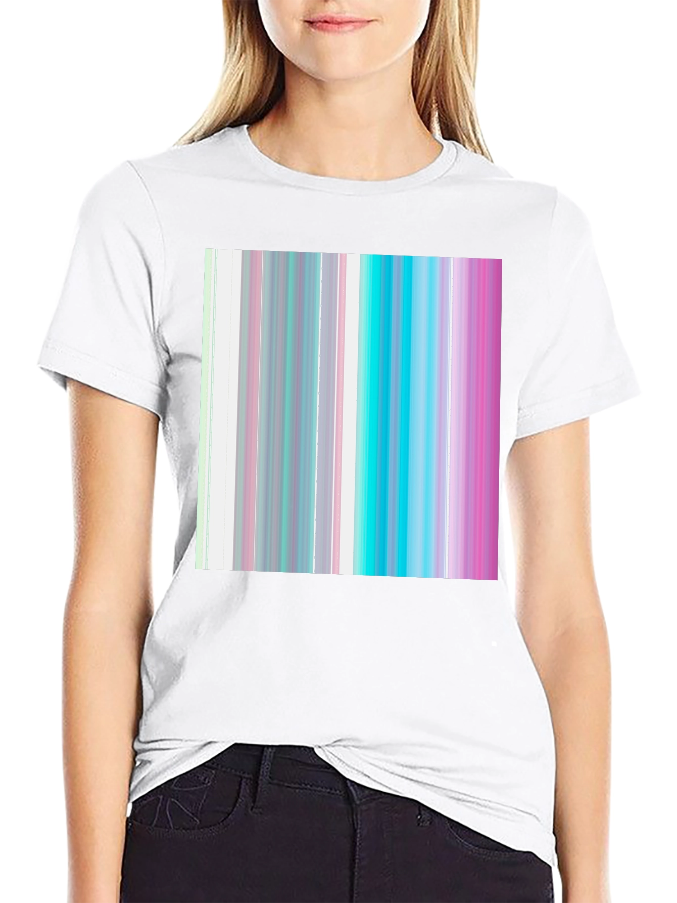 Vaporwave Stripes T-Shirt - Cool Graphic Tee