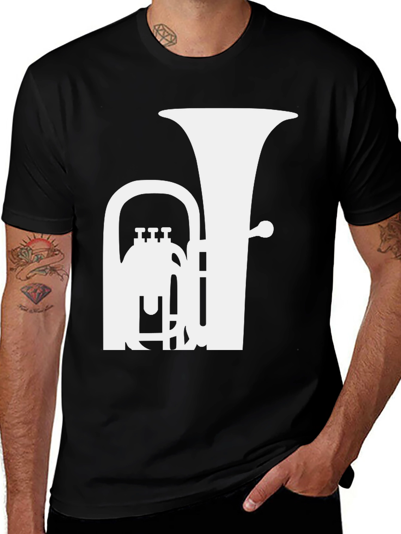 Tuba Graphic Tee - Musical Instrument Shirt