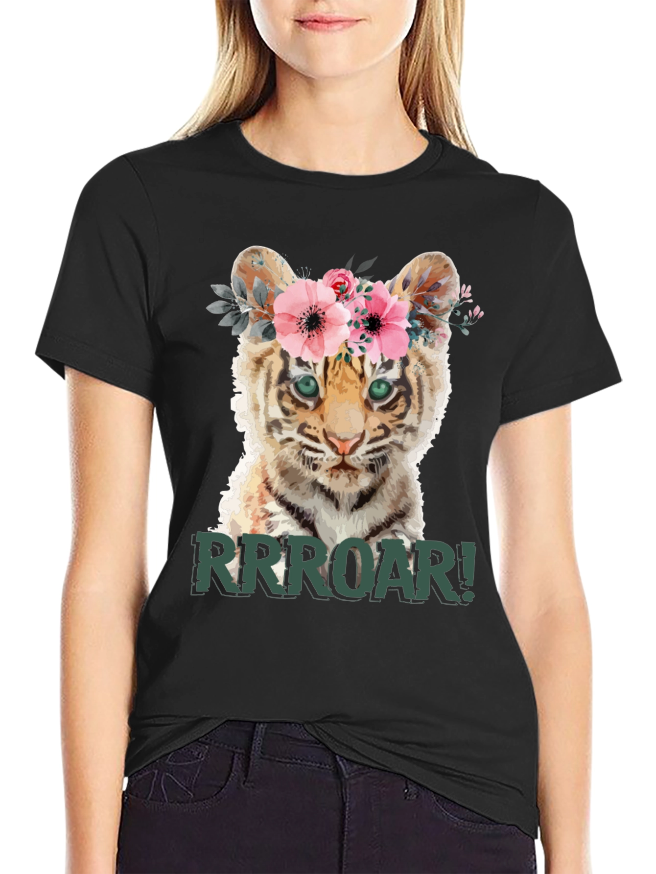 Cute Tiger Cub RRROAR! Graphic T-Shirt