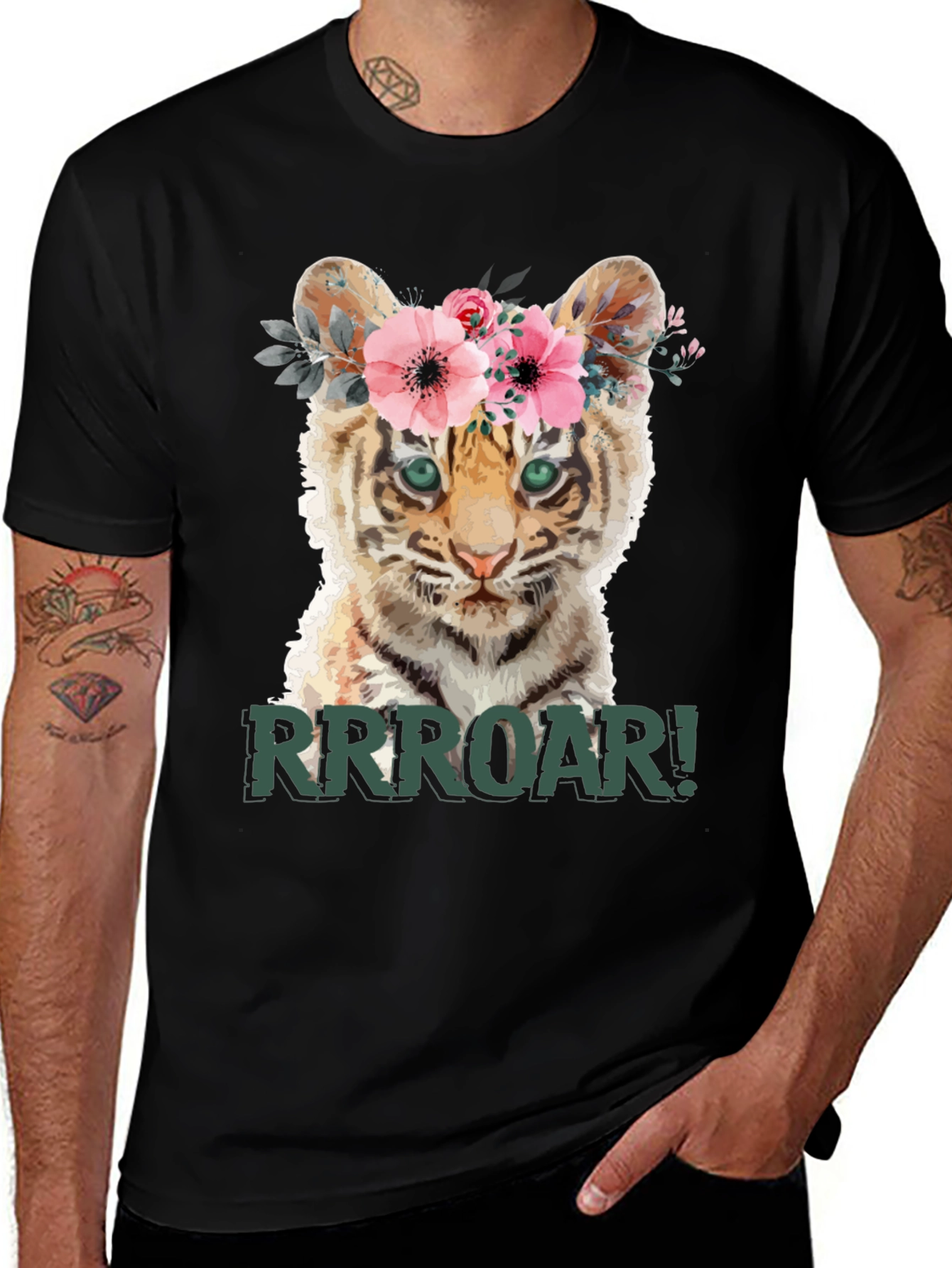 Cute Tiger Cub RRROAR! Graphic T-Shirt