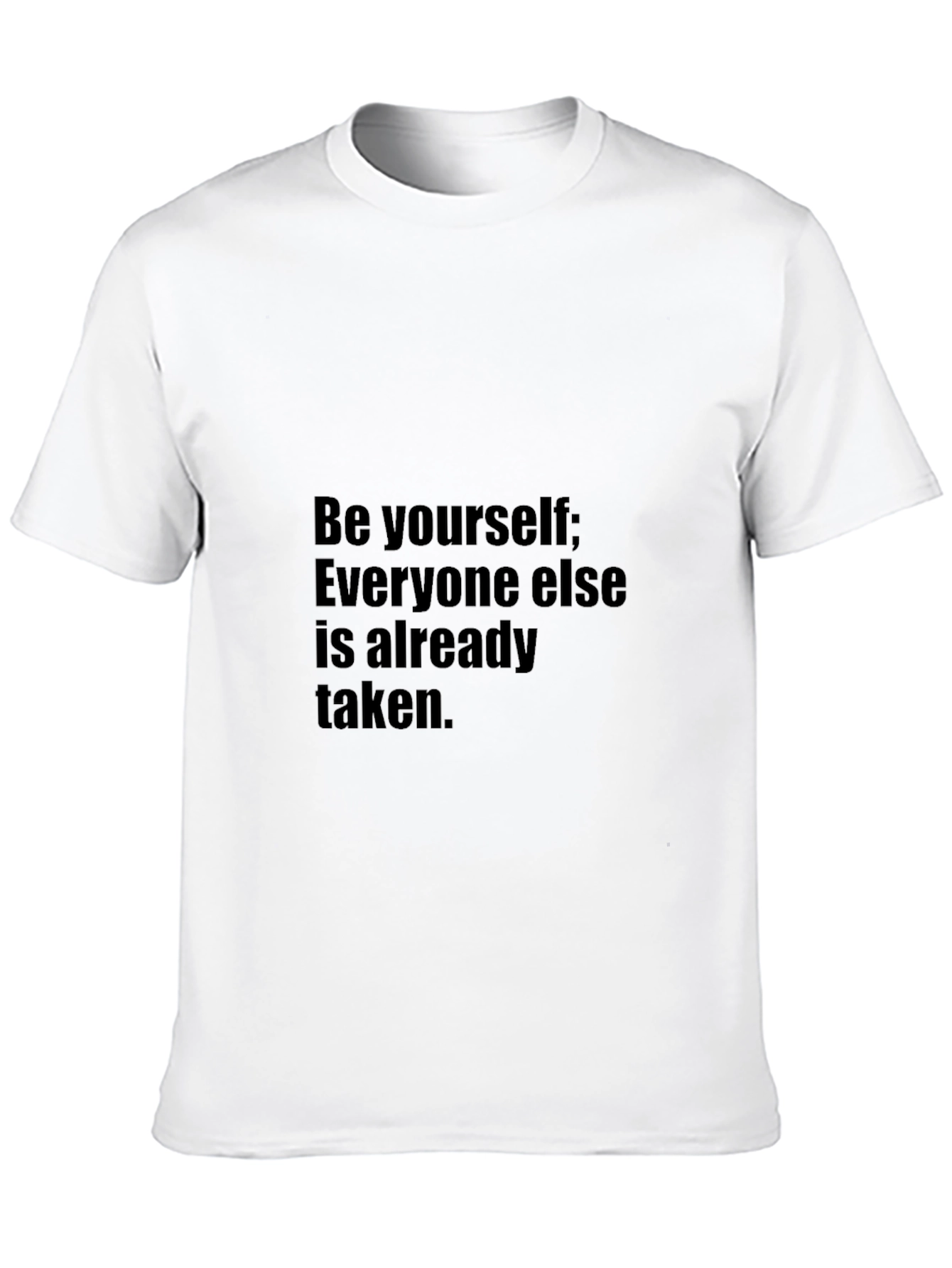 Be Yourself Graphic Tee - Black Casual T-Shirt