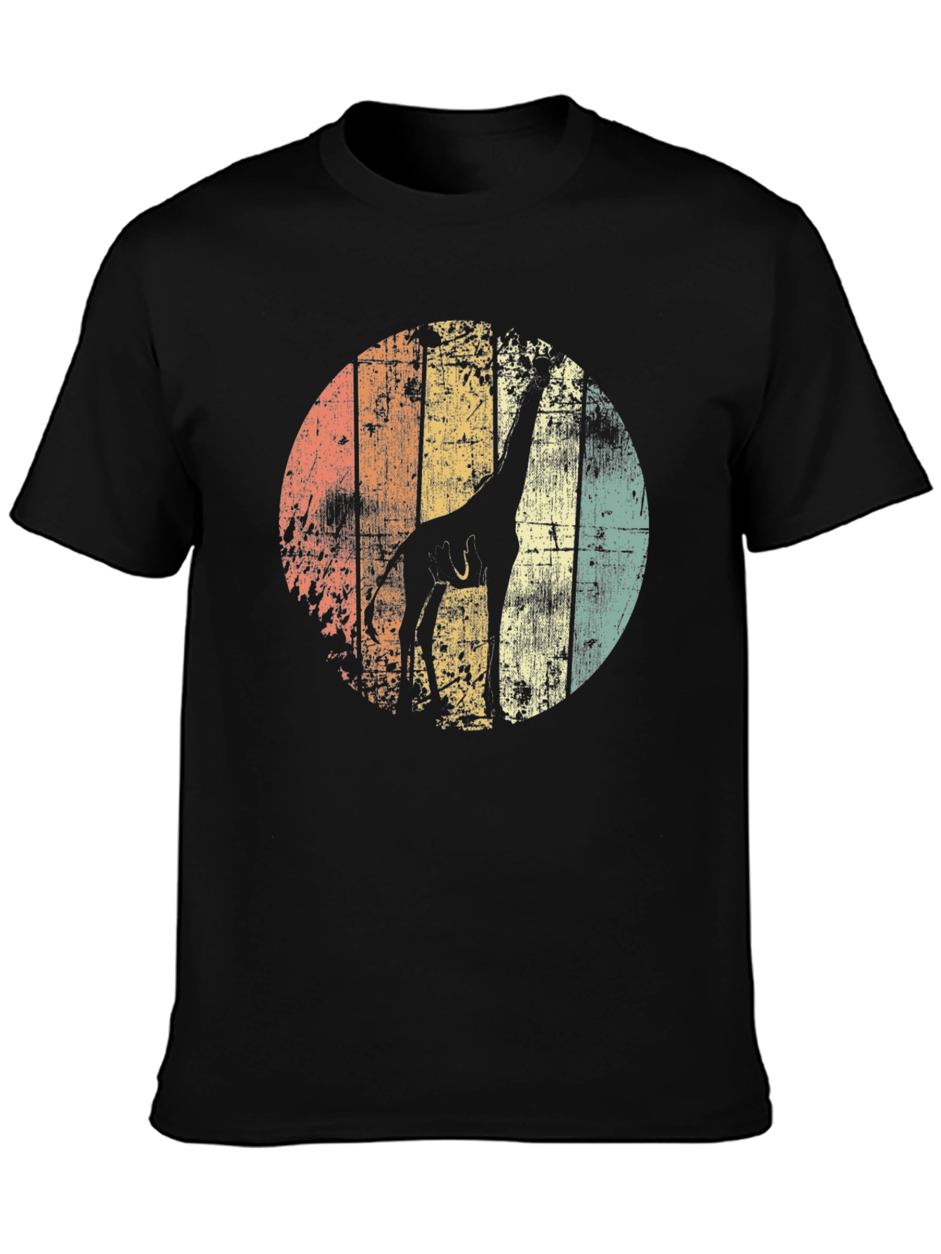 Giraffe Sunset T-Shirt - Retro Style Graphic Tee