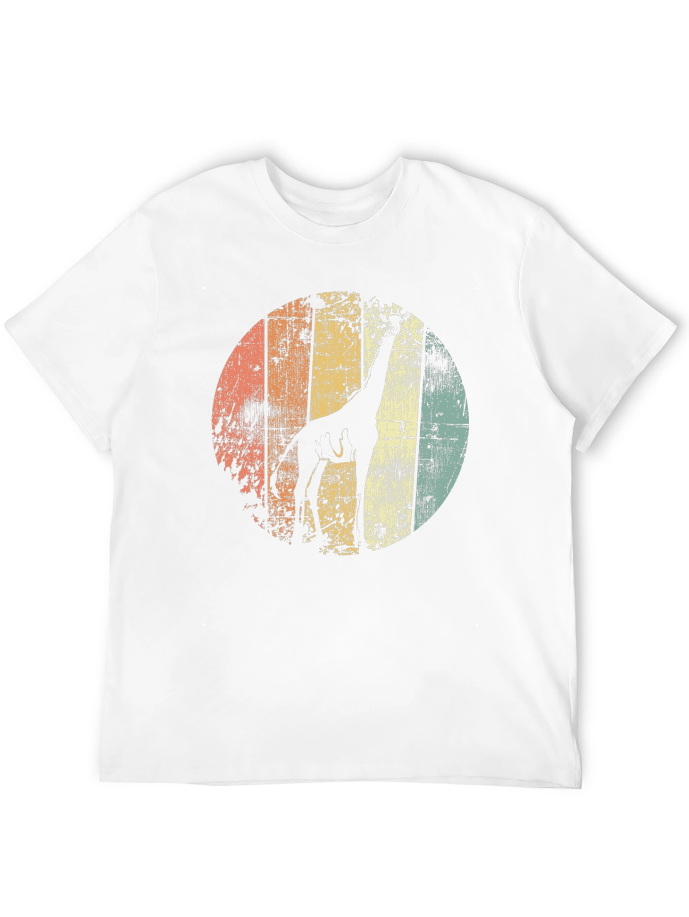 Giraffe Sunset T-Shirt - Retro Style Graphic Tee