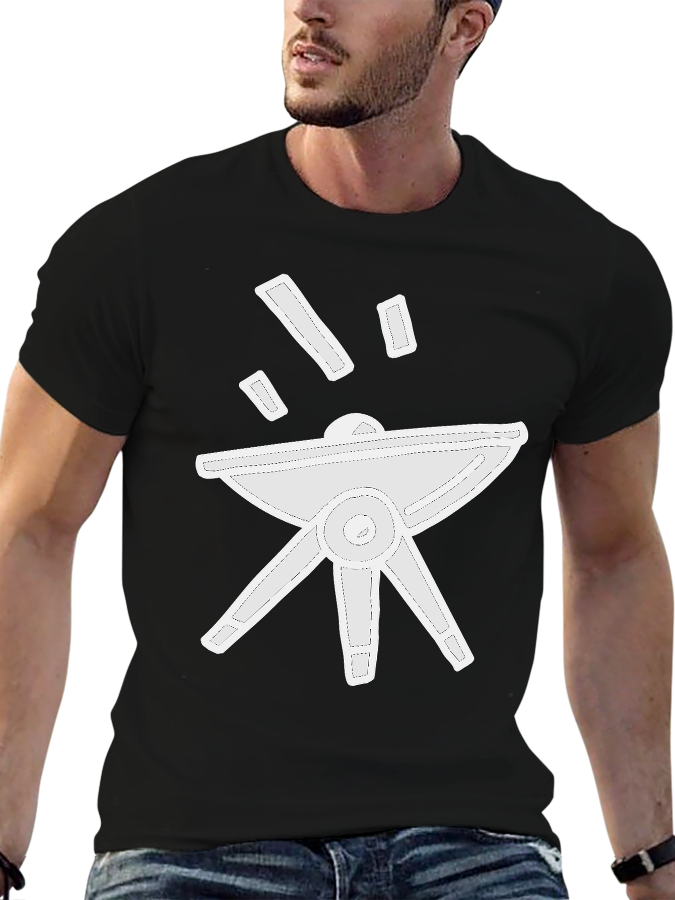 Abstract Graphic Tee - Modern Black T-Shirt