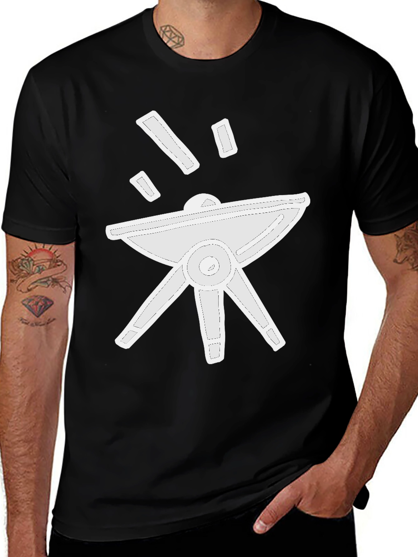 Abstract Graphic Tee - Modern Black T-Shirt