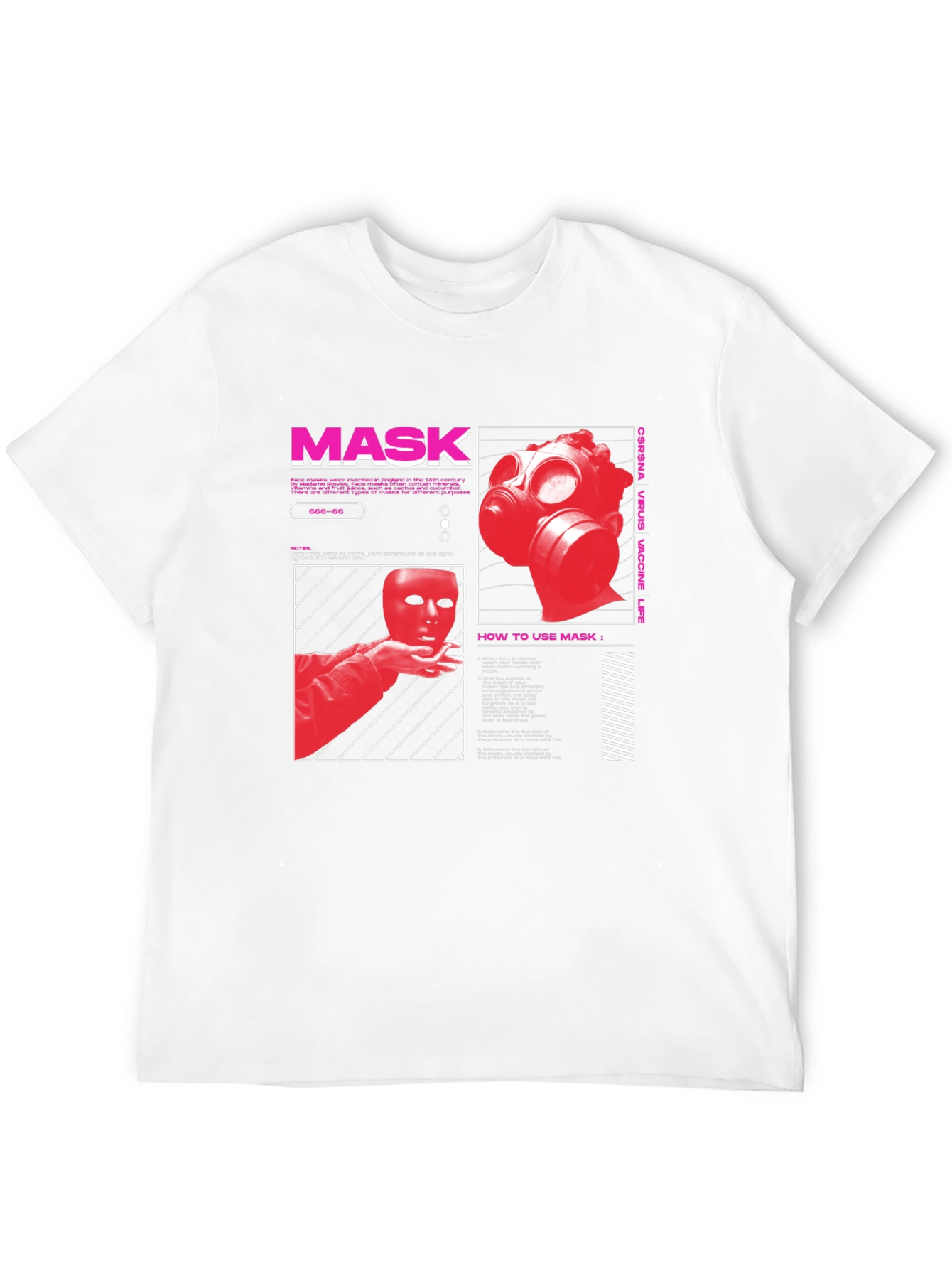 Mask Graphic Print Tee - Stay Safe in Style