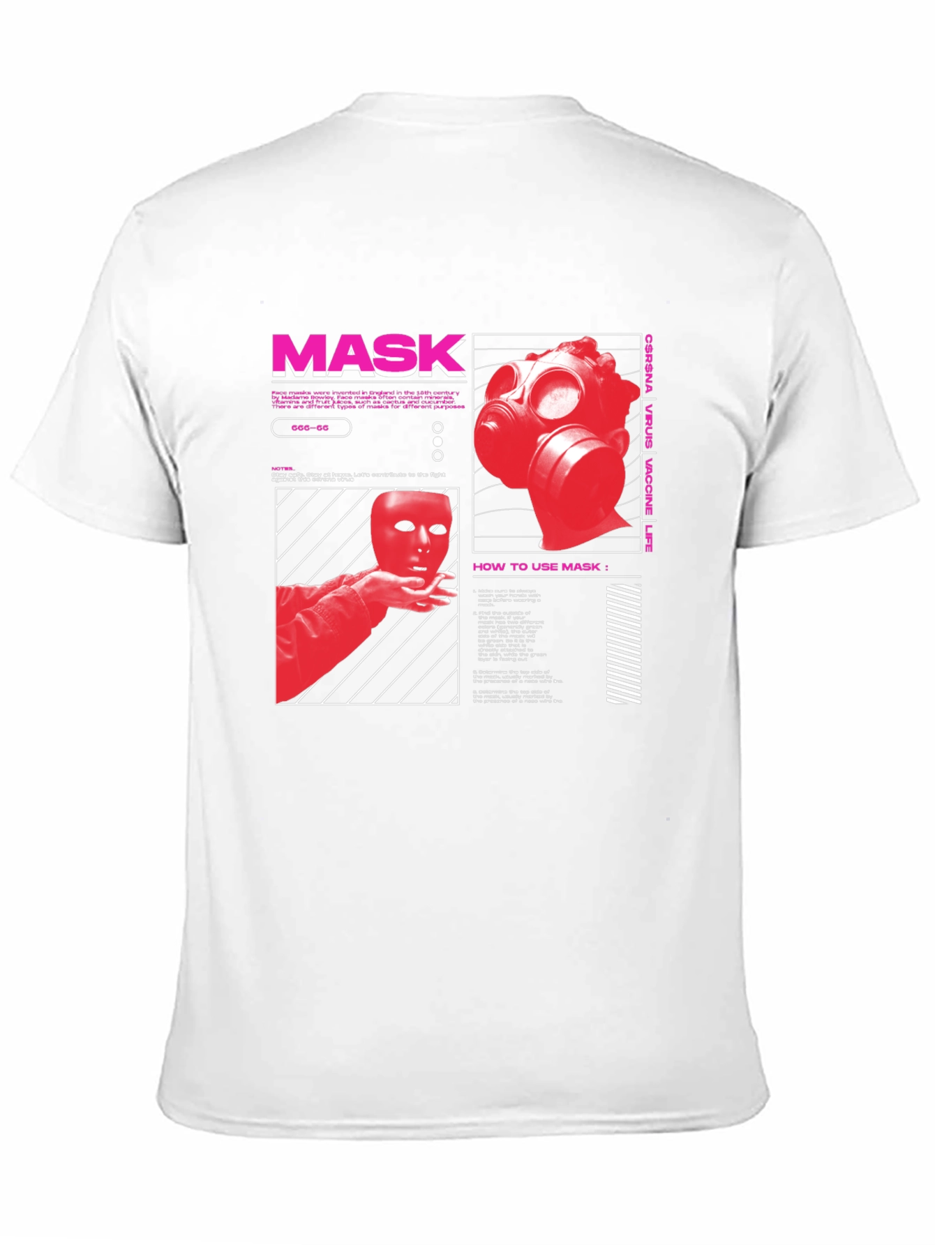 Mask Graphic Print Tee - Stay Safe in Style
