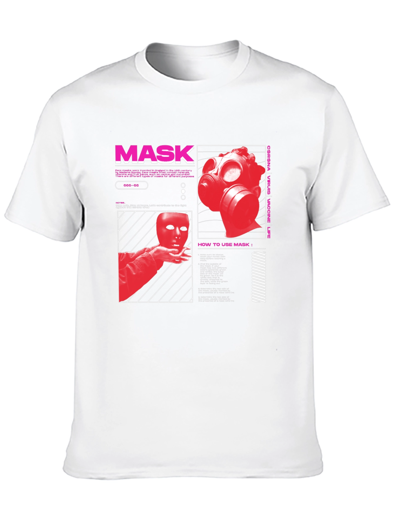 Mask Graphic Print Tee - Stay Safe in Style