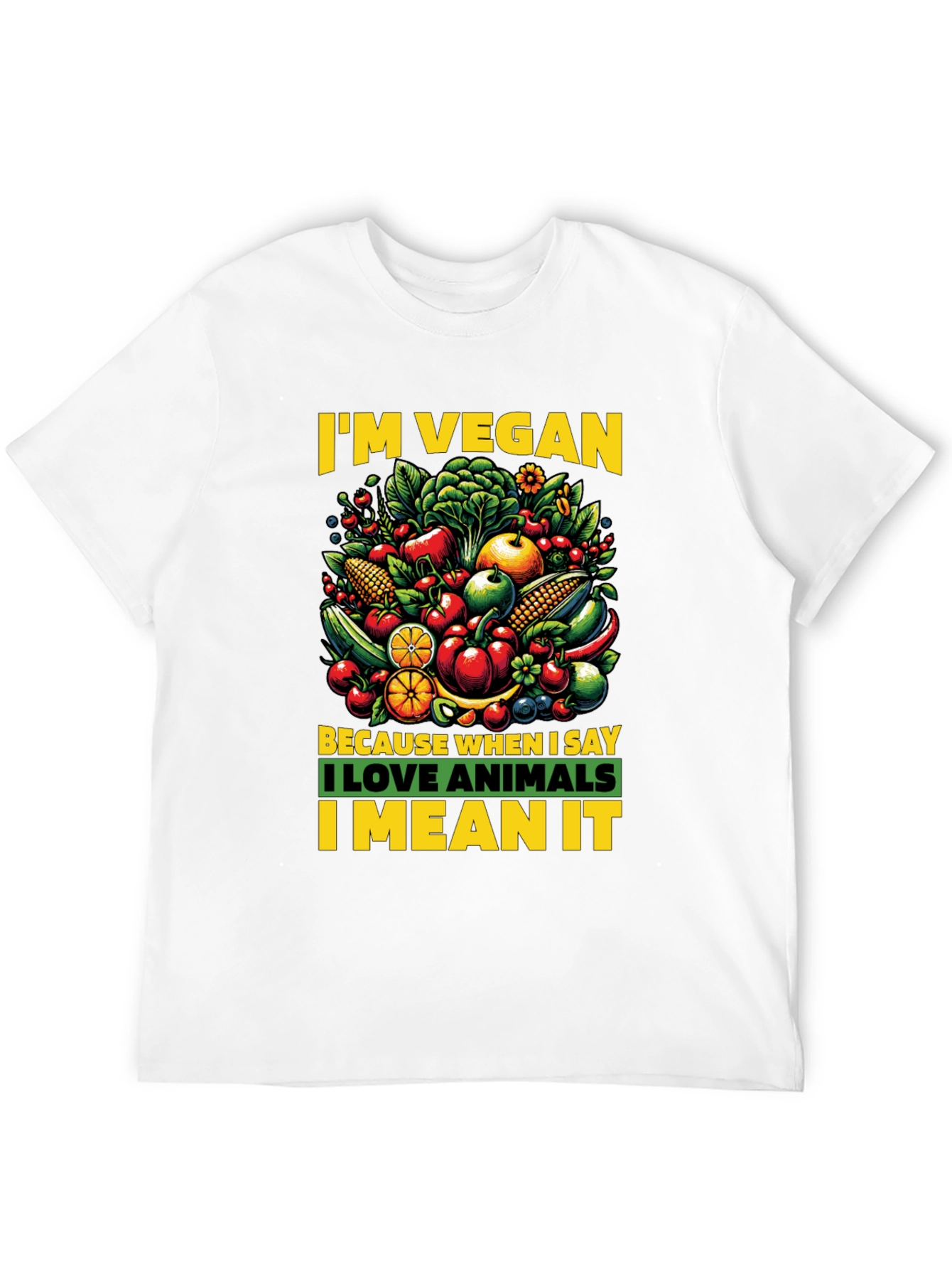 Im Vegan T-shirt - Love Animals