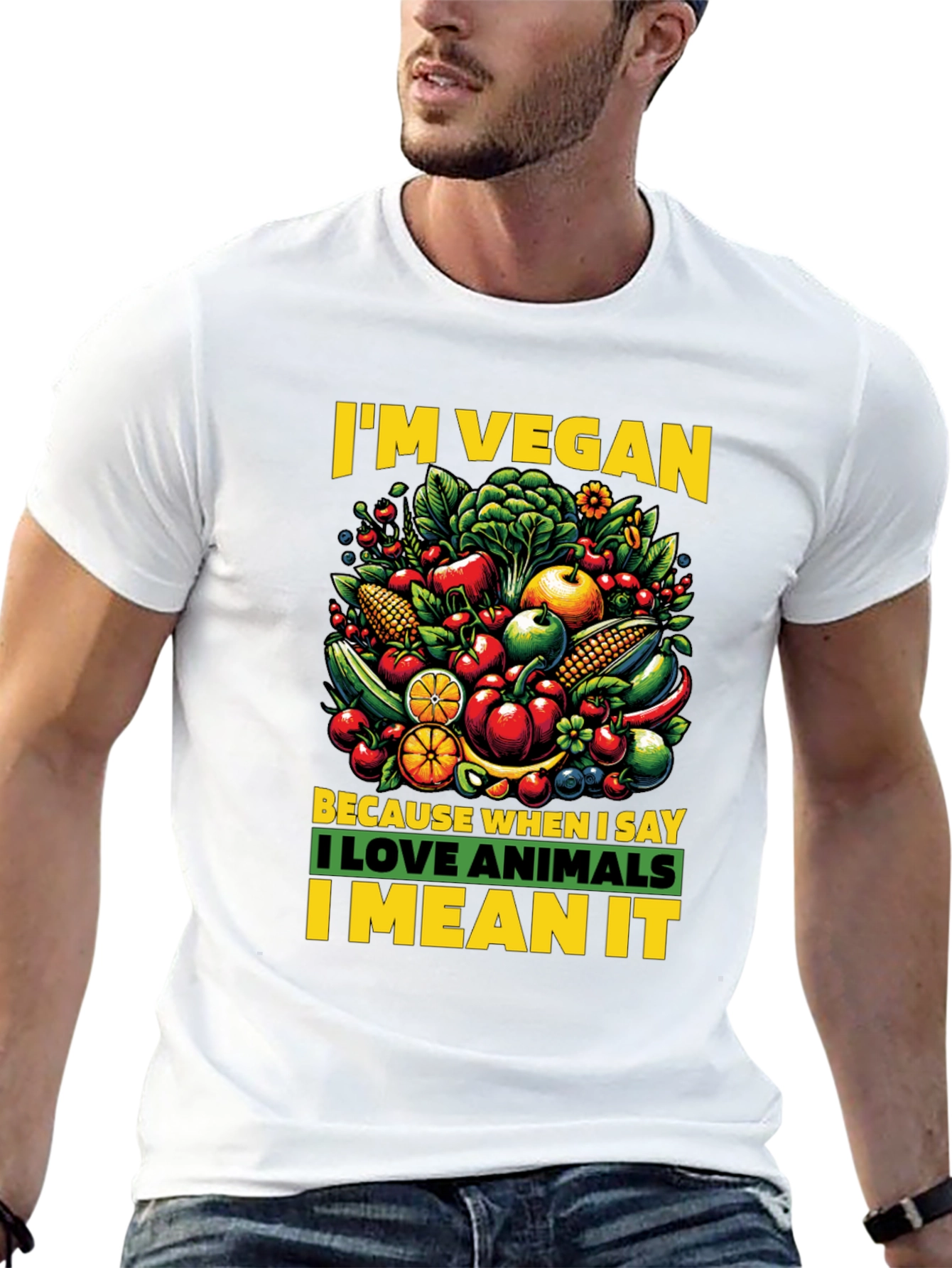 Im Vegan T-shirt - Love Animals