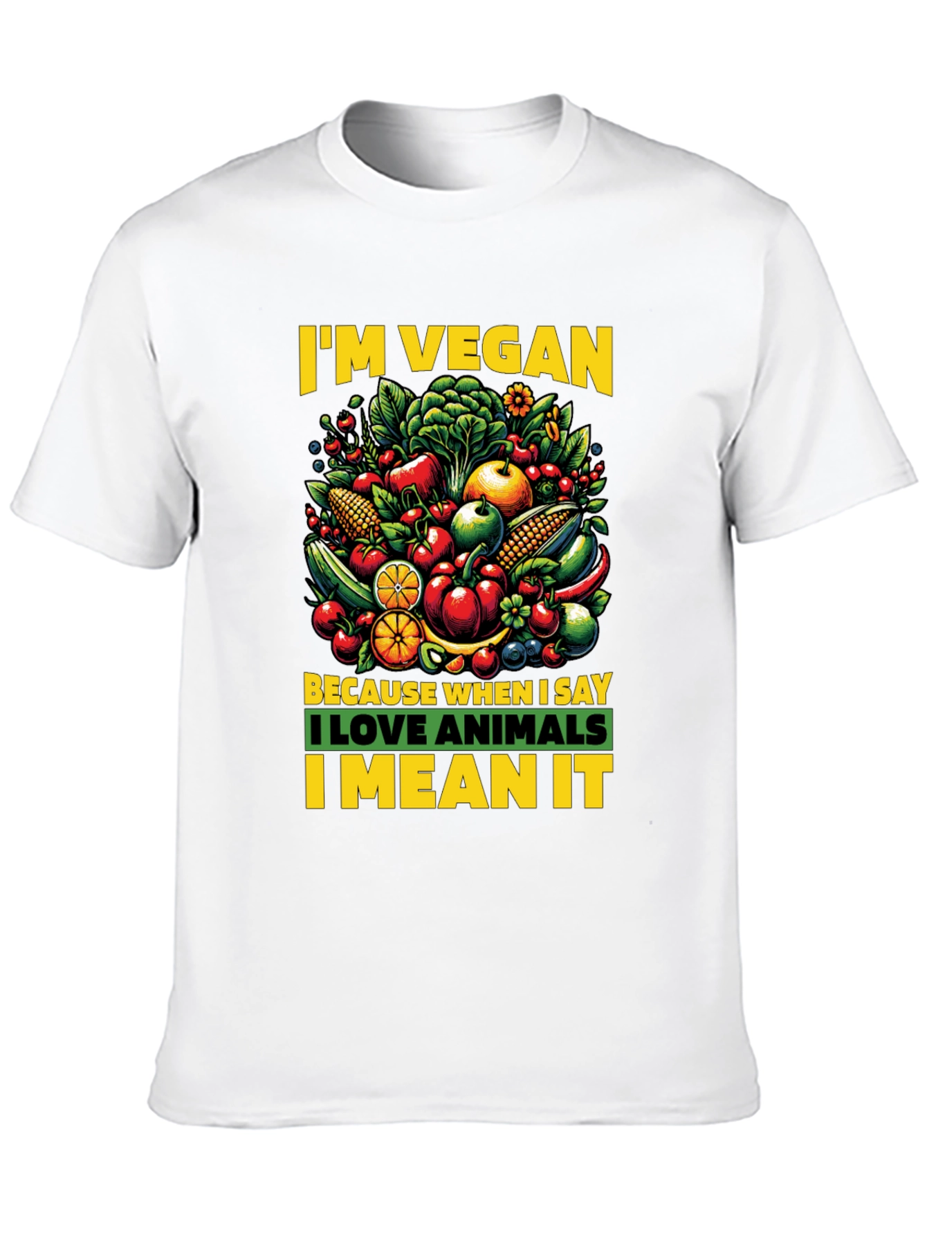 Im Vegan T-shirt - Love Animals