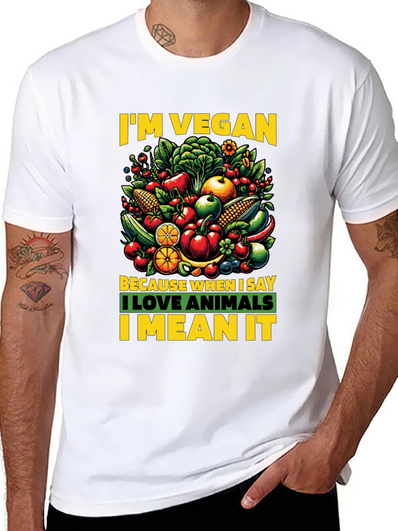 Im Vegan T-shirt - Love Animals
