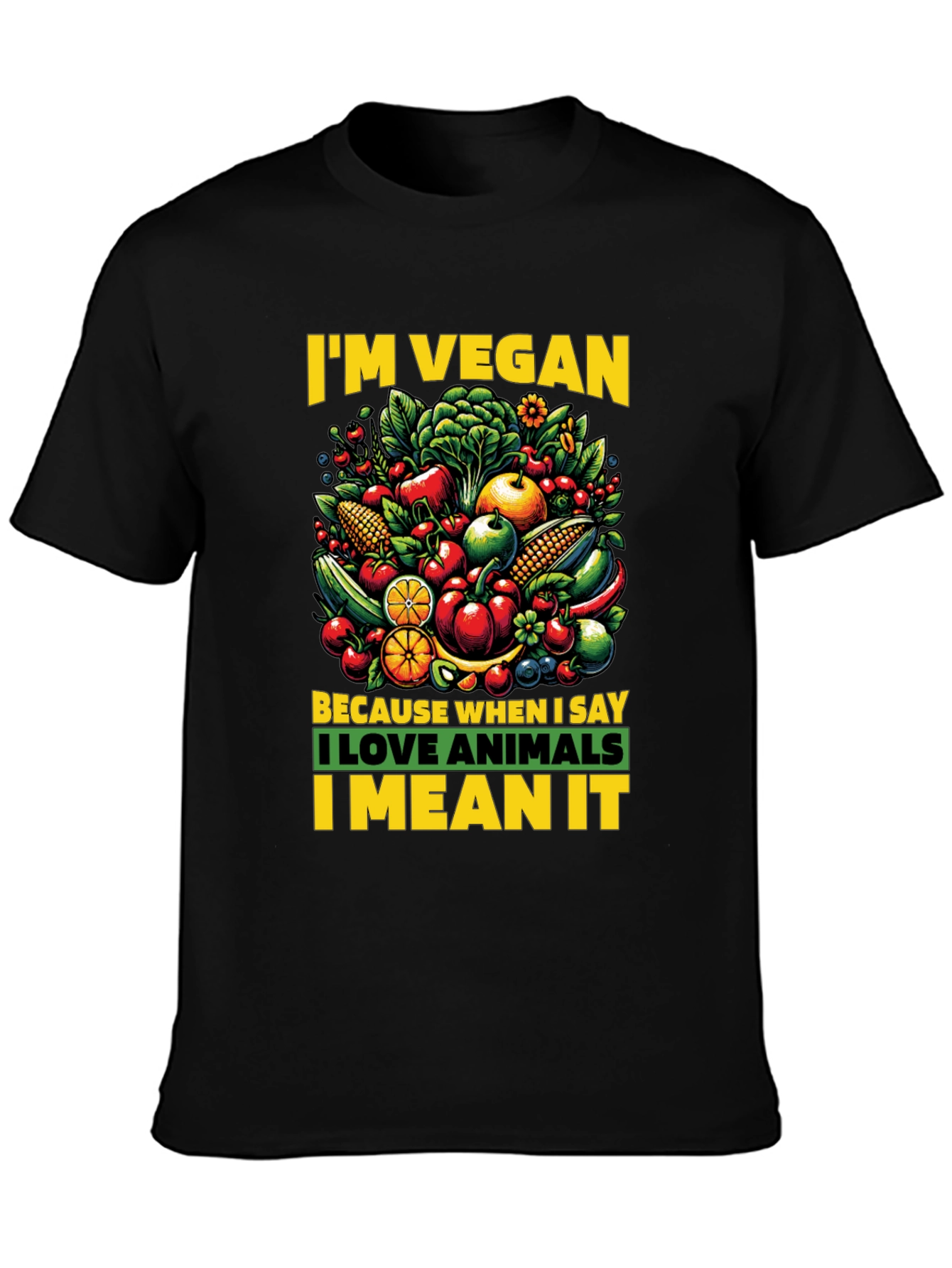 Im Vegan T-shirt - Love Animals