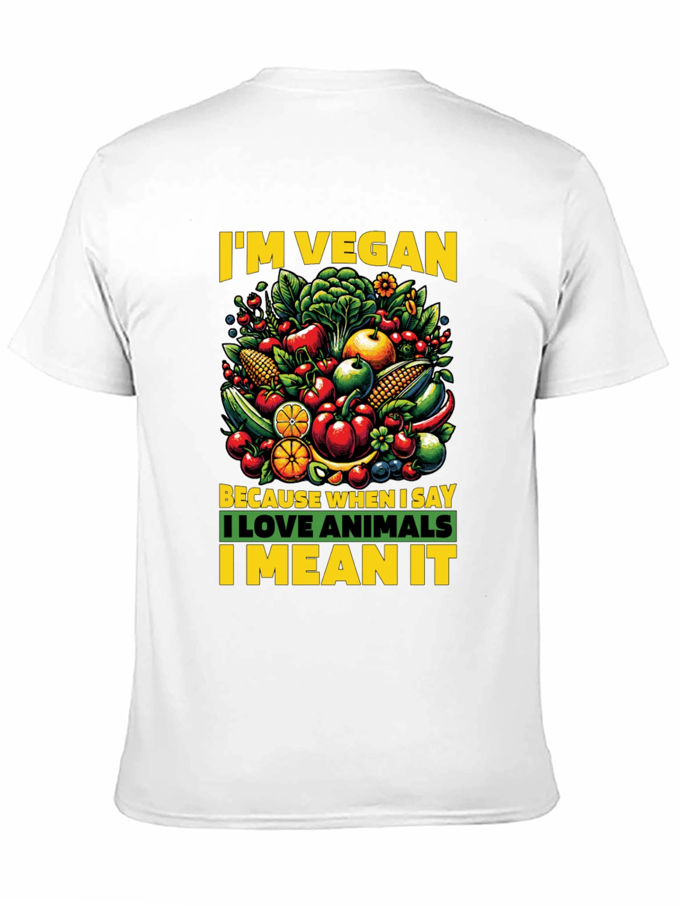 Im Vegan T-shirt - Love Animals