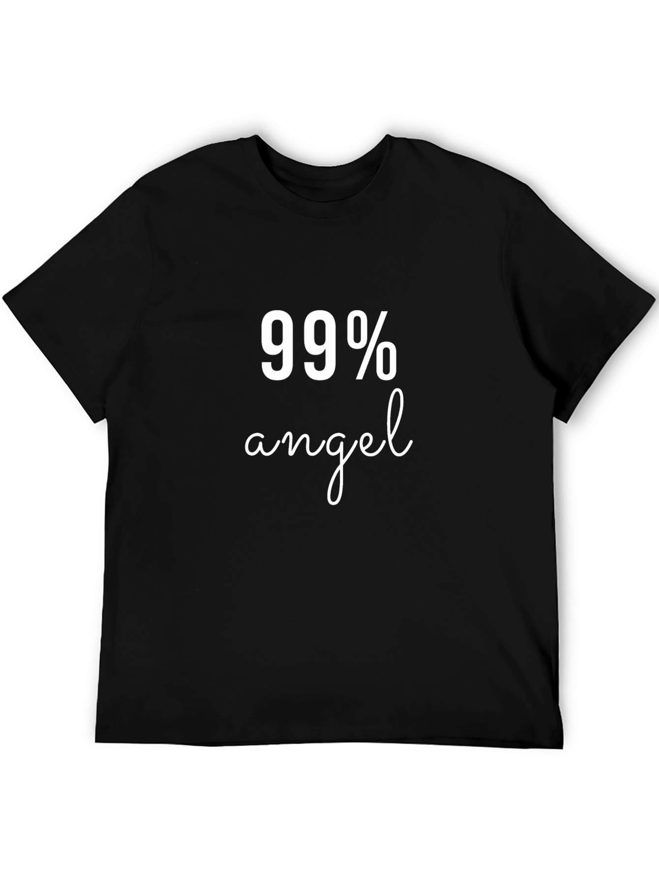 99% Angel Graphic Tee - Mens Black T-Shirt