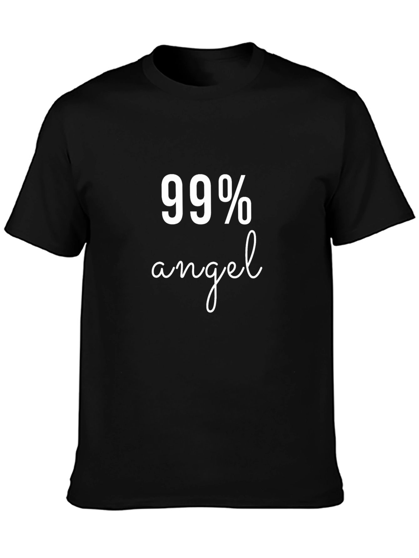 99% Angel Graphic Tee - Mens Black T-Shirt