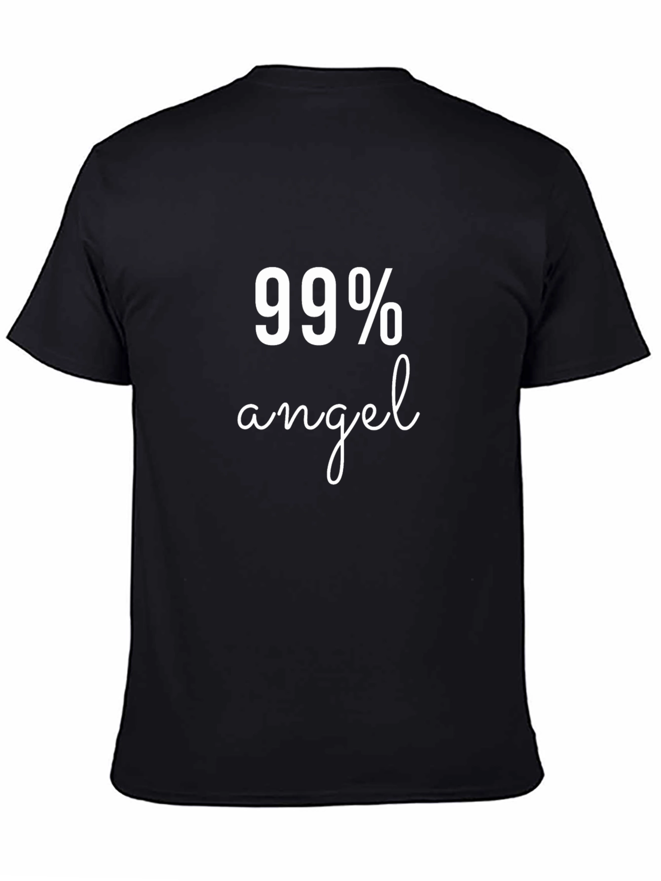 99% Angel Graphic Tee - Mens Black T-Shirt