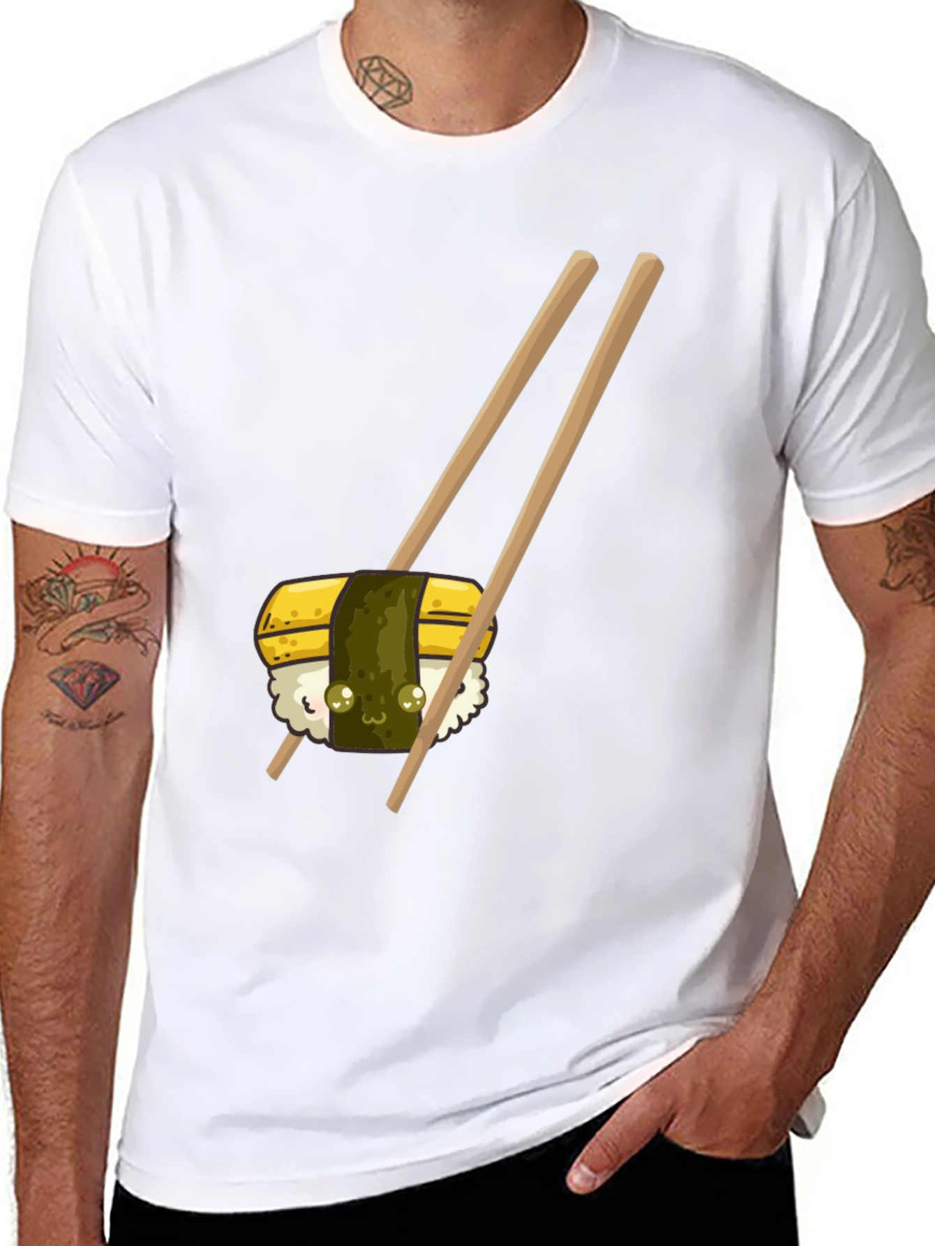 Sushi Graphic Tee -  Unisex Black T-Shirt
