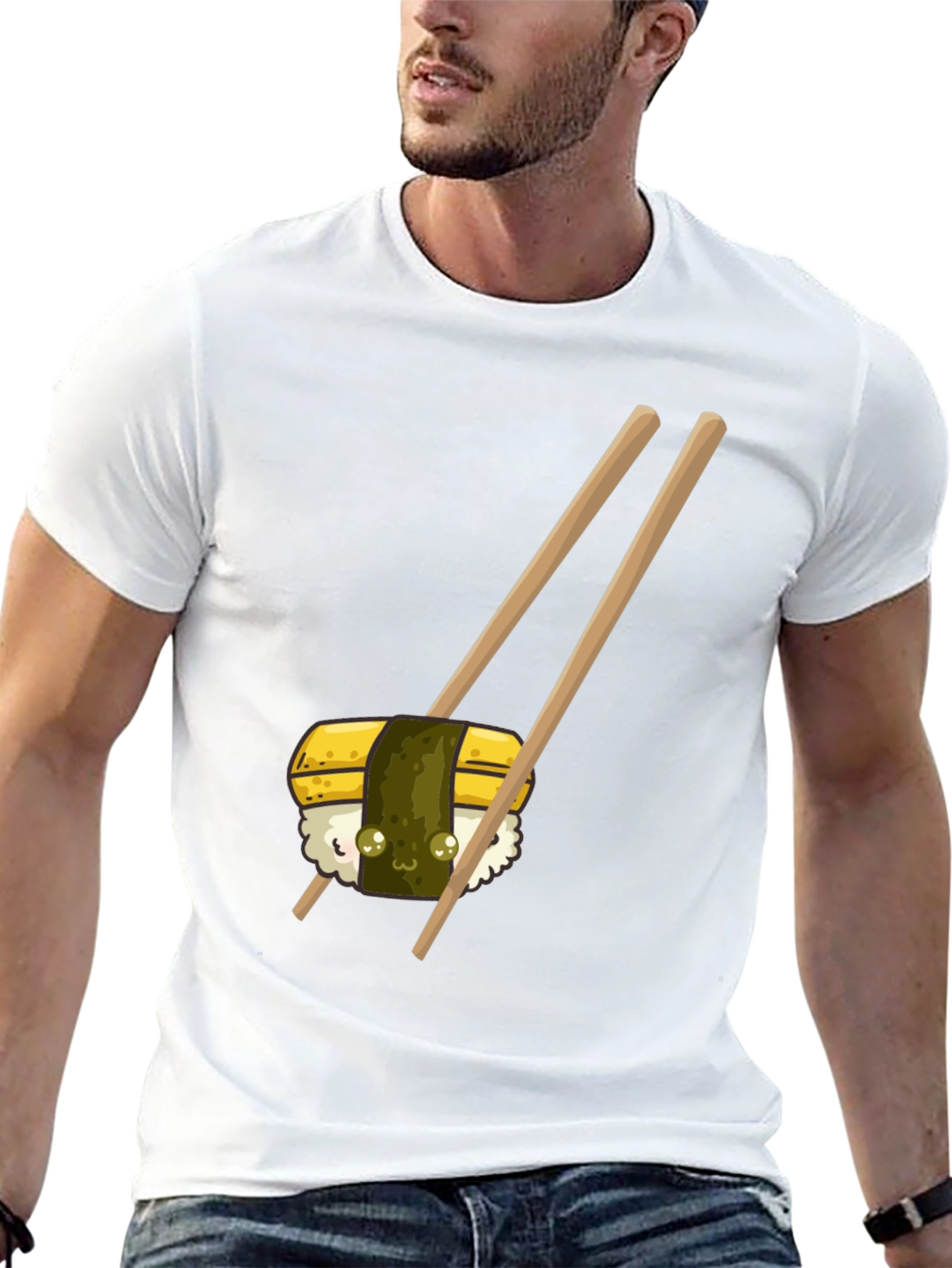 Sushi Graphic Tee -  Unisex Black T-Shirt