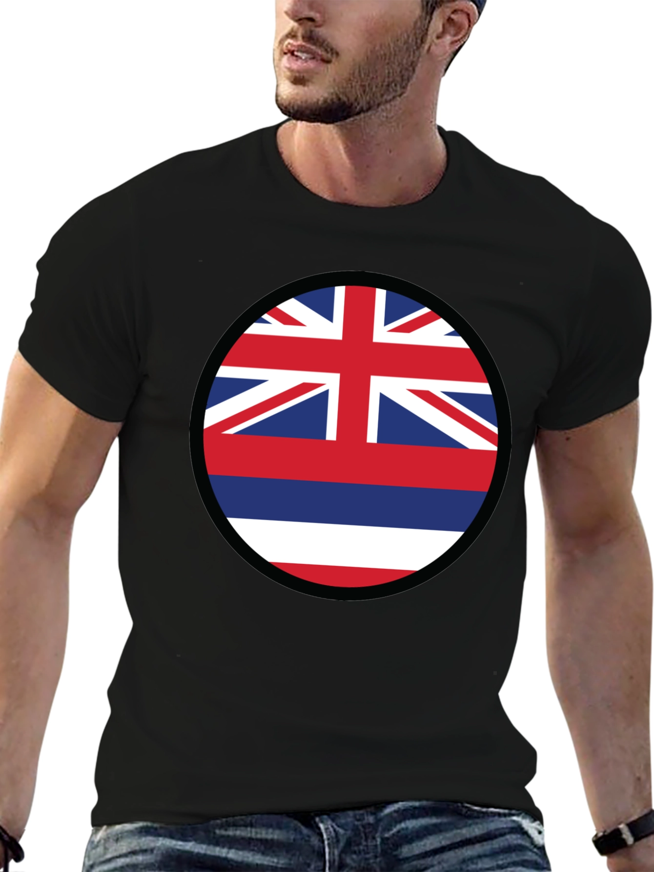 Hawaii Flag T-Shirt - Island Pride Crew Neck Tee