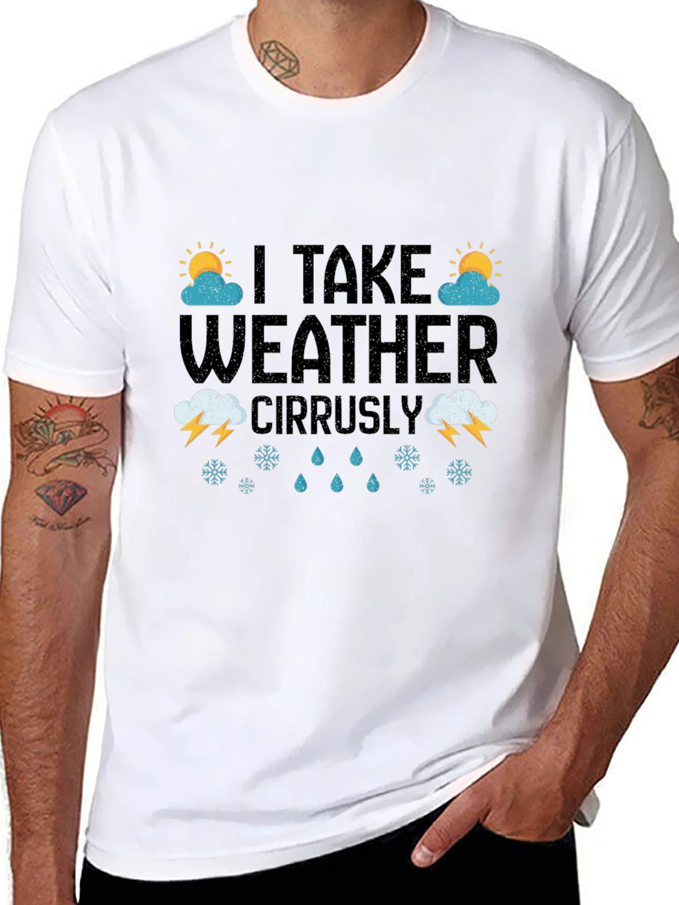 I Take Weather Cirrusly - Weather Pun Graphic Tee