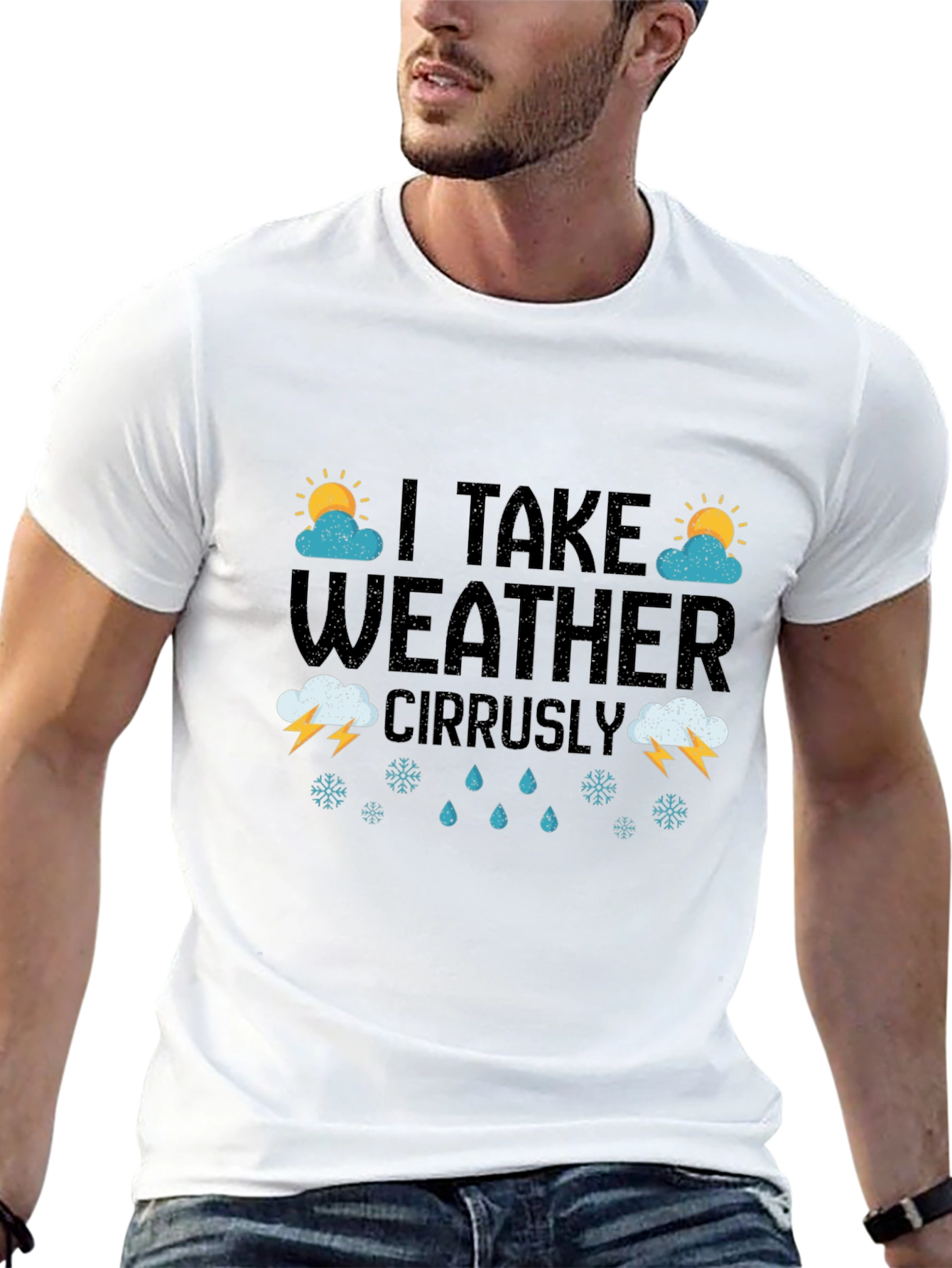 I Take Weather Cirrusly - Weather Pun Graphic Tee