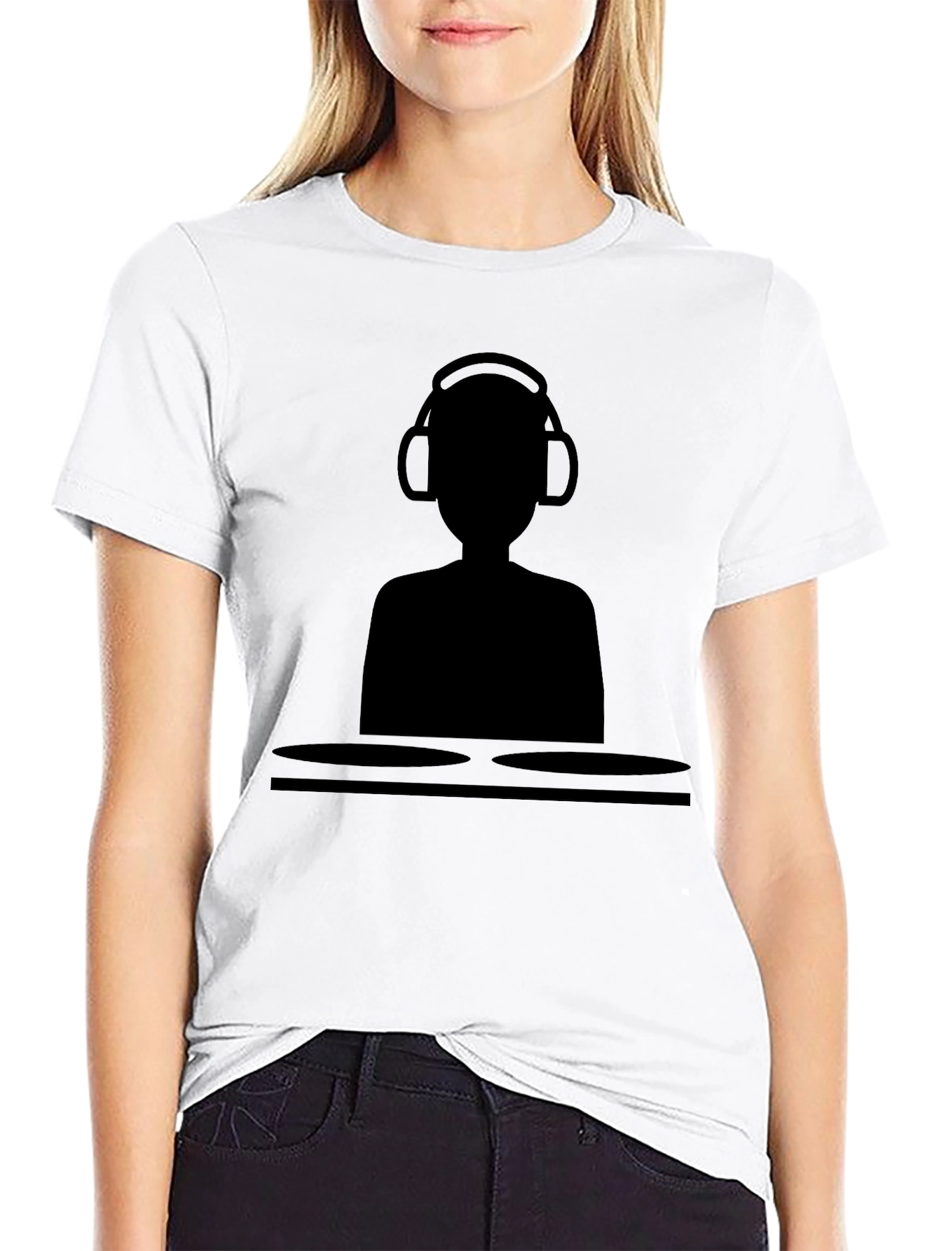 DJ Silhouette T-Shirt - Black Graphic Tee