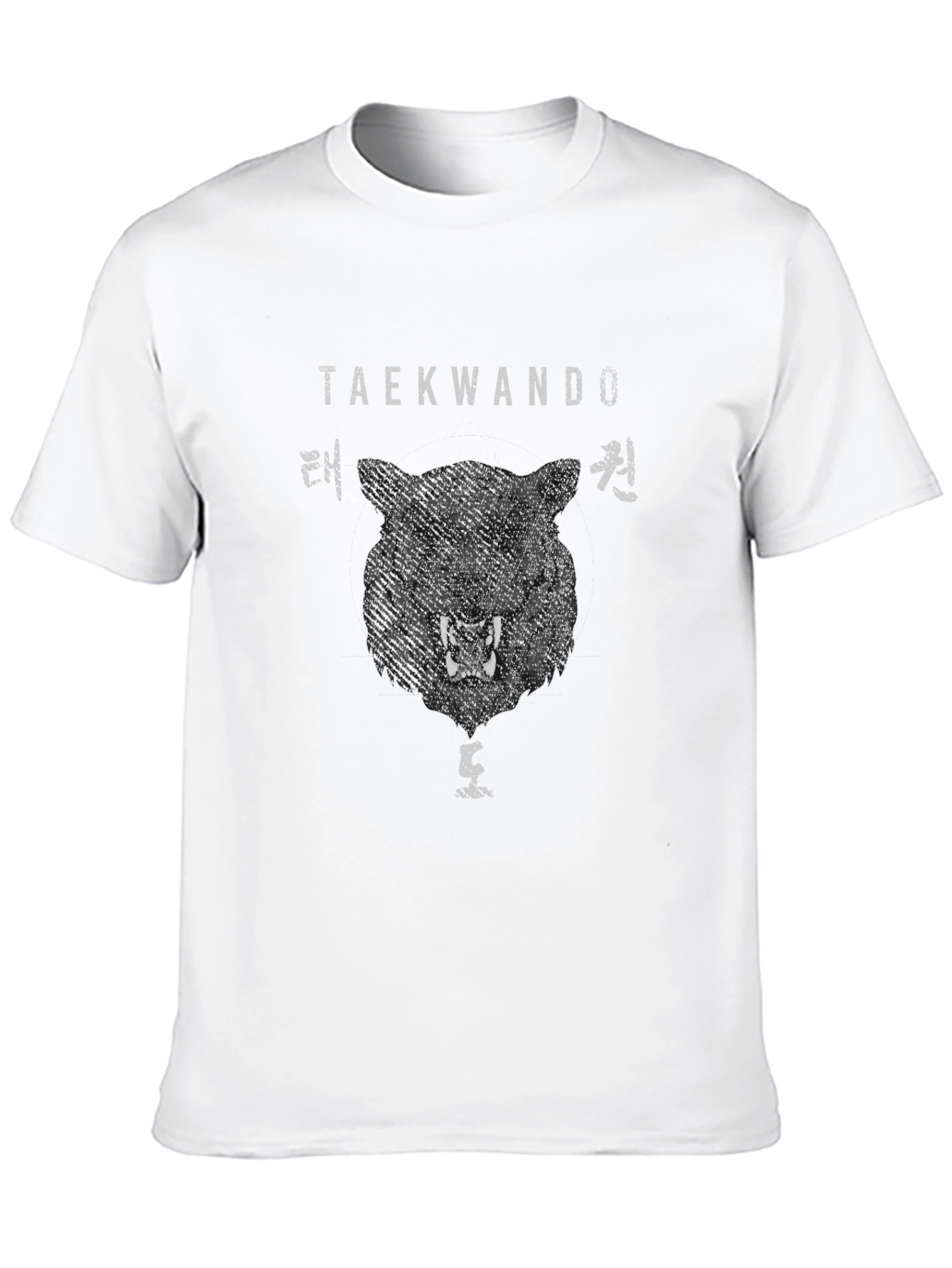 Taekwondo Tiger Graphic Black T-Shirt Martial Arts