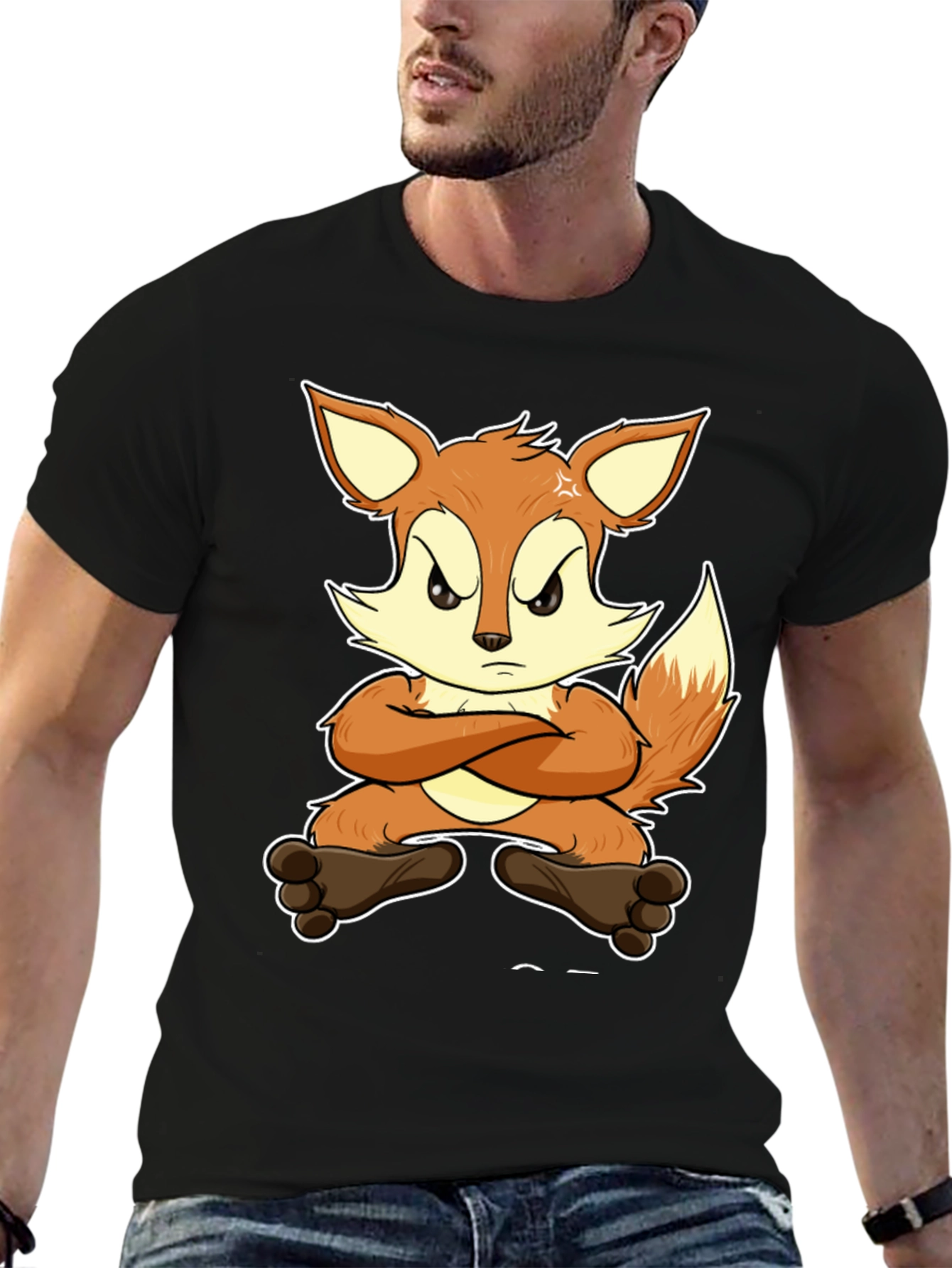 Angry Fox Cartoon T-Shirt - Unisex