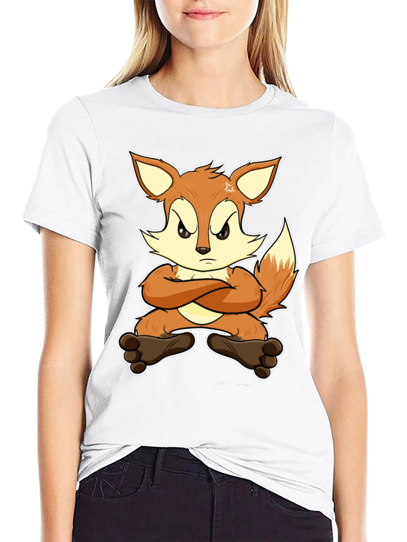 Angry Fox Cartoon T-Shirt - Unisex