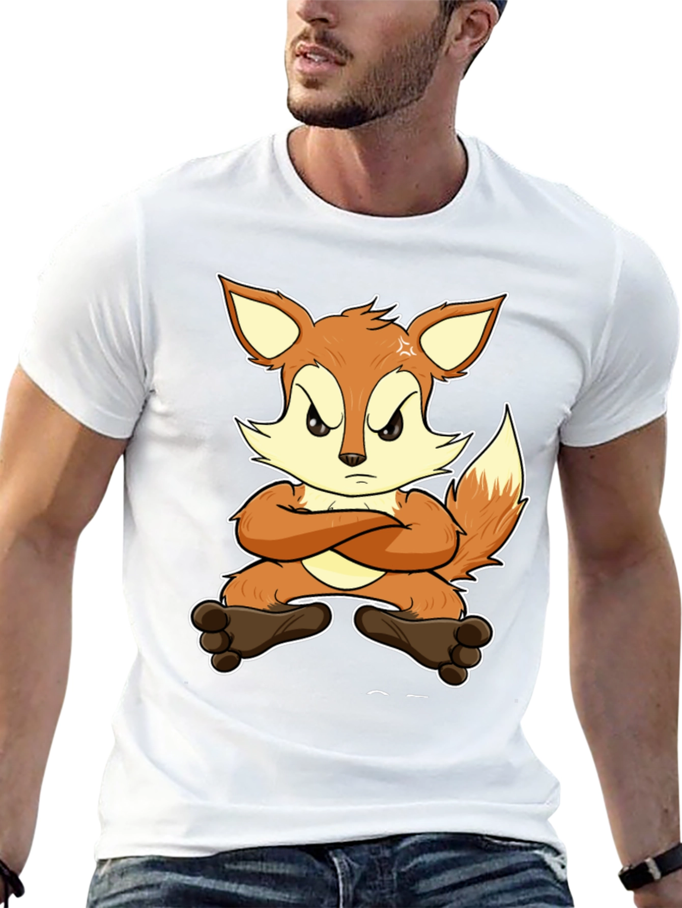 Angry Fox Cartoon T-Shirt - Unisex