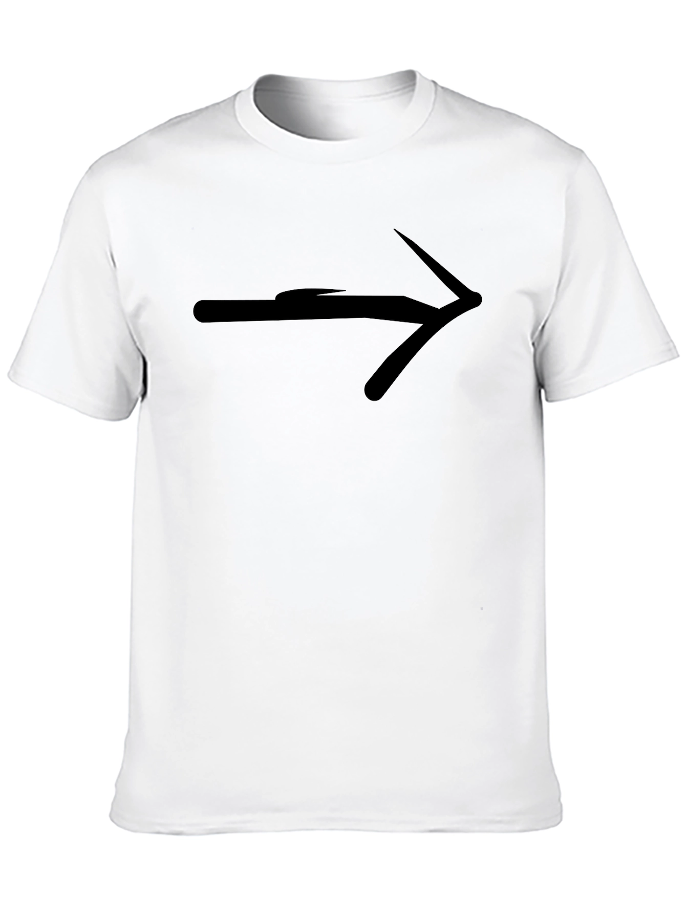 Mens Black T-Shirt with Arrow Graphic