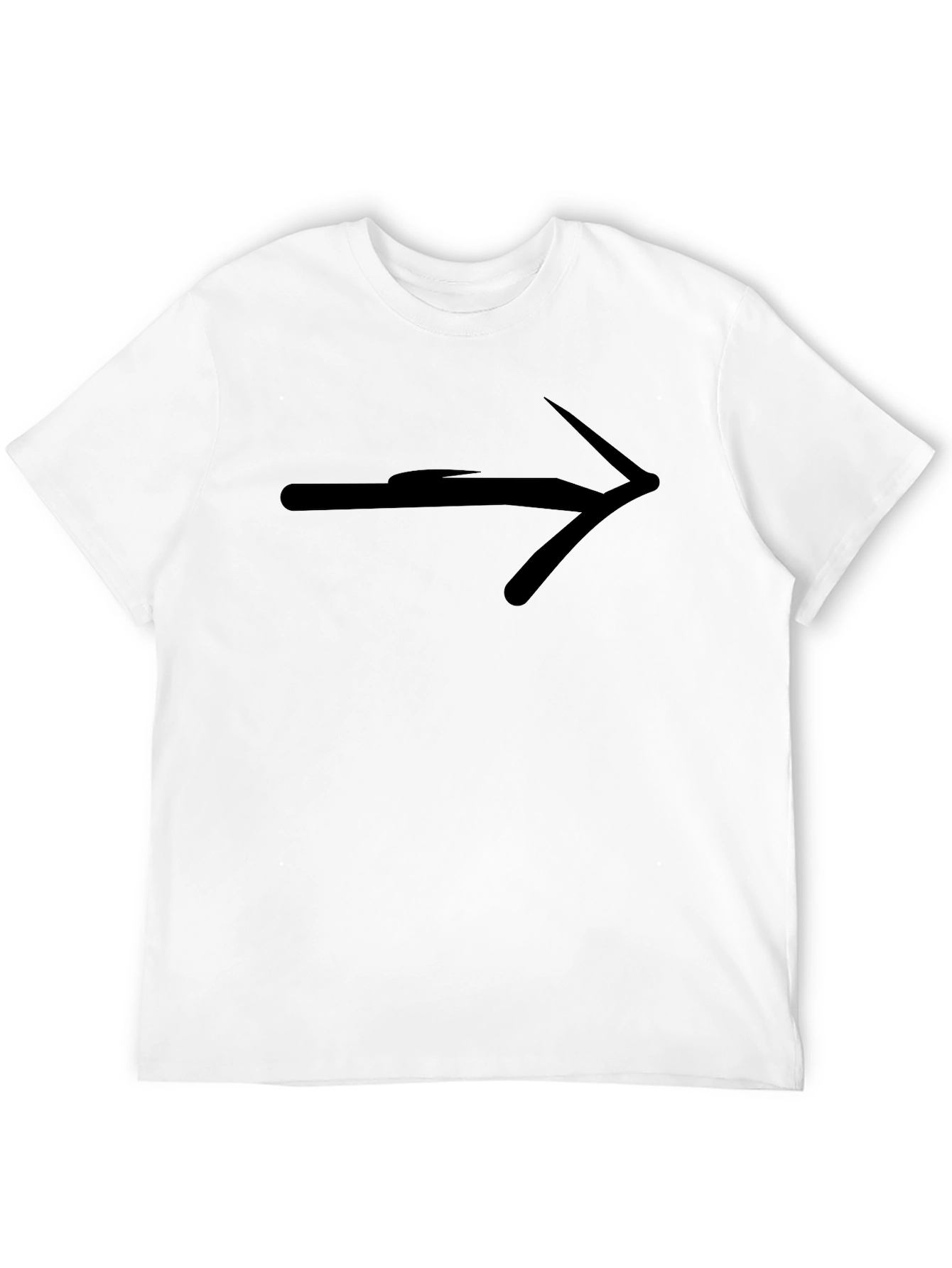Mens Black T-Shirt with Arrow Graphic