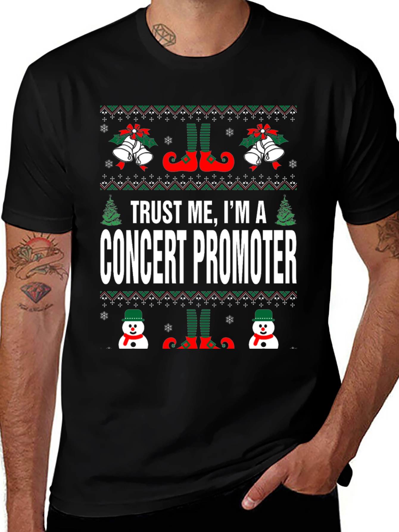 Trust Me Im A Concert Promoter Christmas T-Shirt