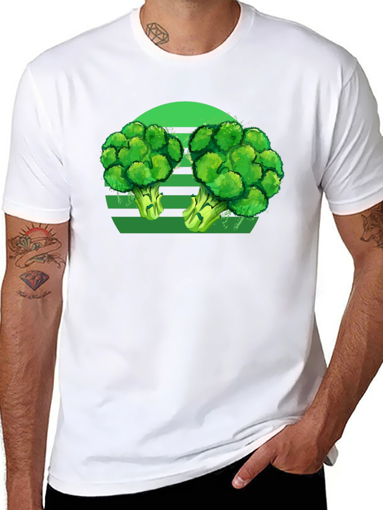 Broccoli Retro T-Shirt - Funny Vegan Tee