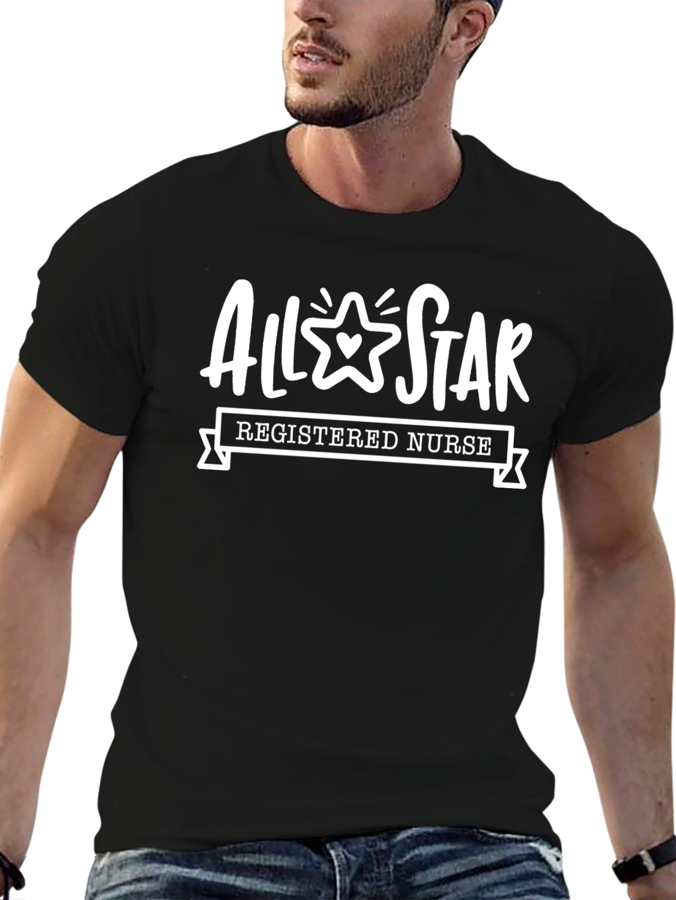 All-Star Registered Nurse Black T-Shirt