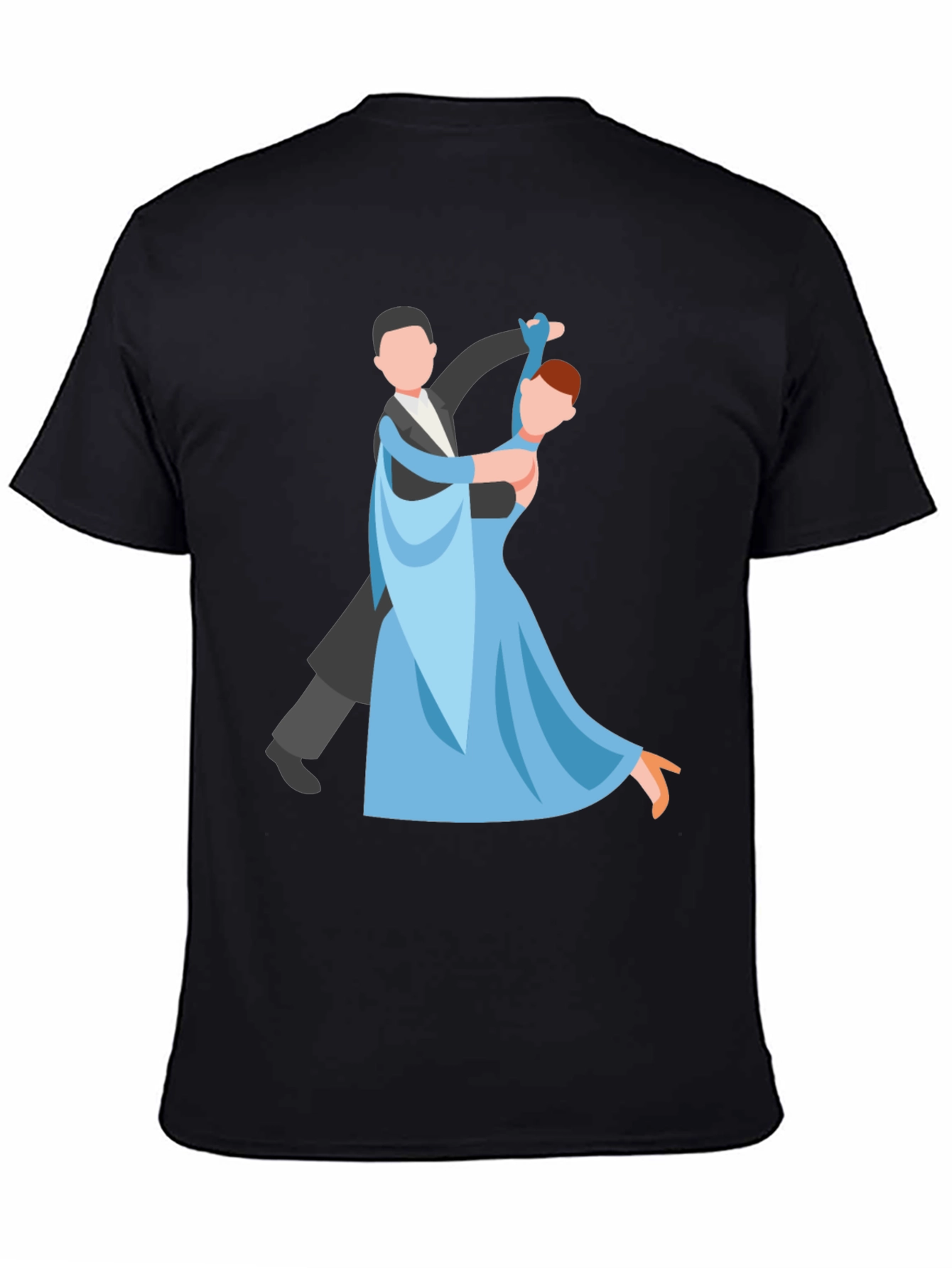 Dancing Couple Graphic Tee - Black Cotton T-Shirt